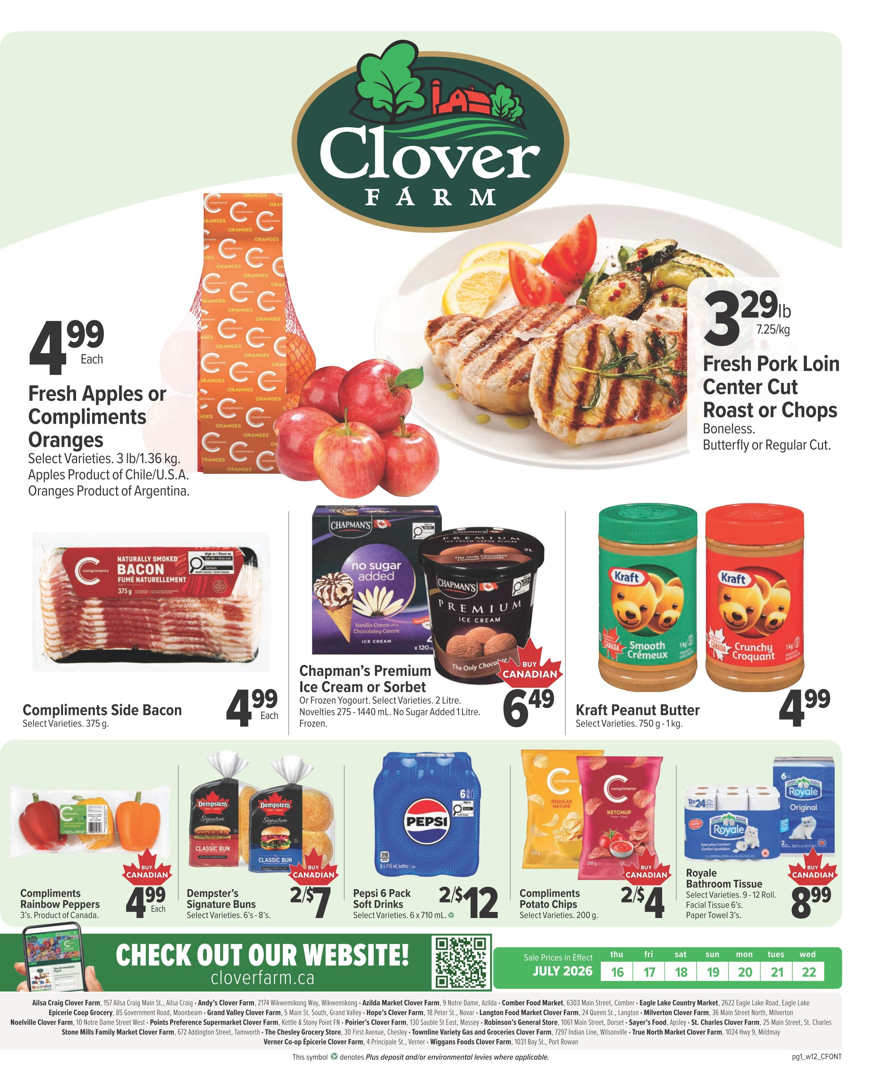 Clover Farm (ON) Flyer July 16 to 22