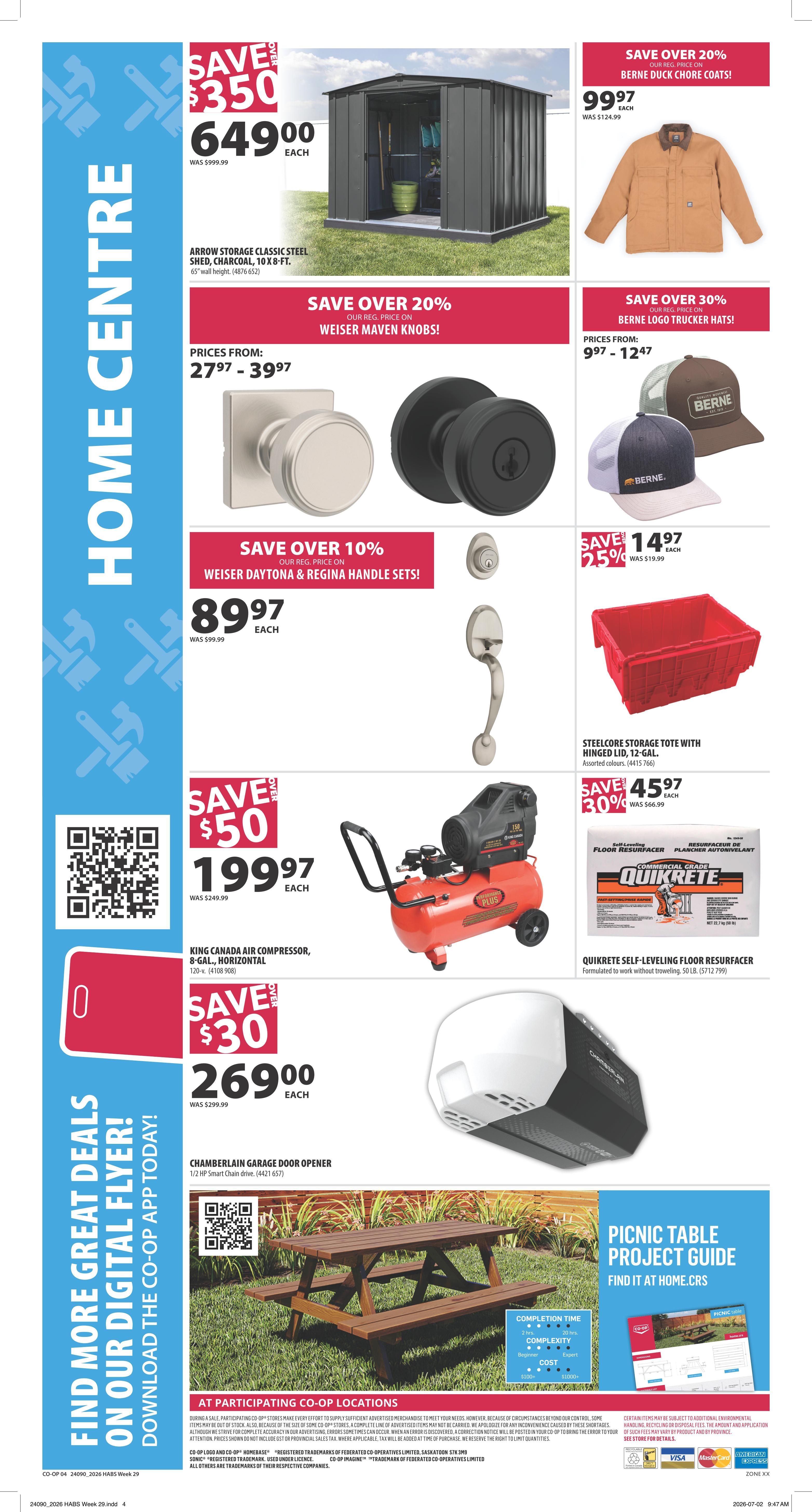 Co-op (West) Home Centre Flyer July 16 to 22