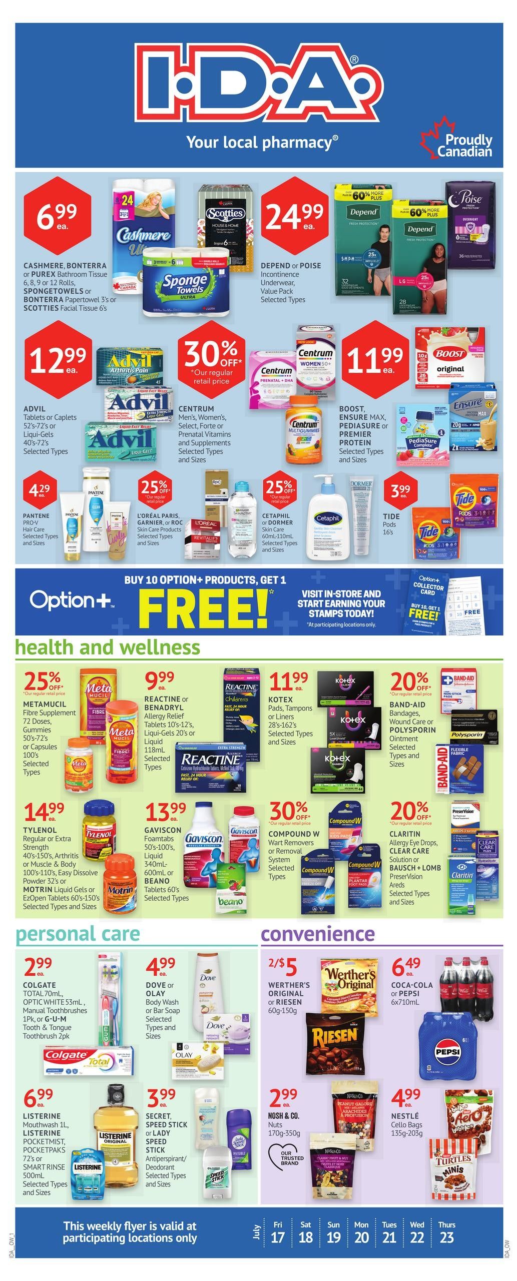 I.D.A. Flyer July 17 to 23