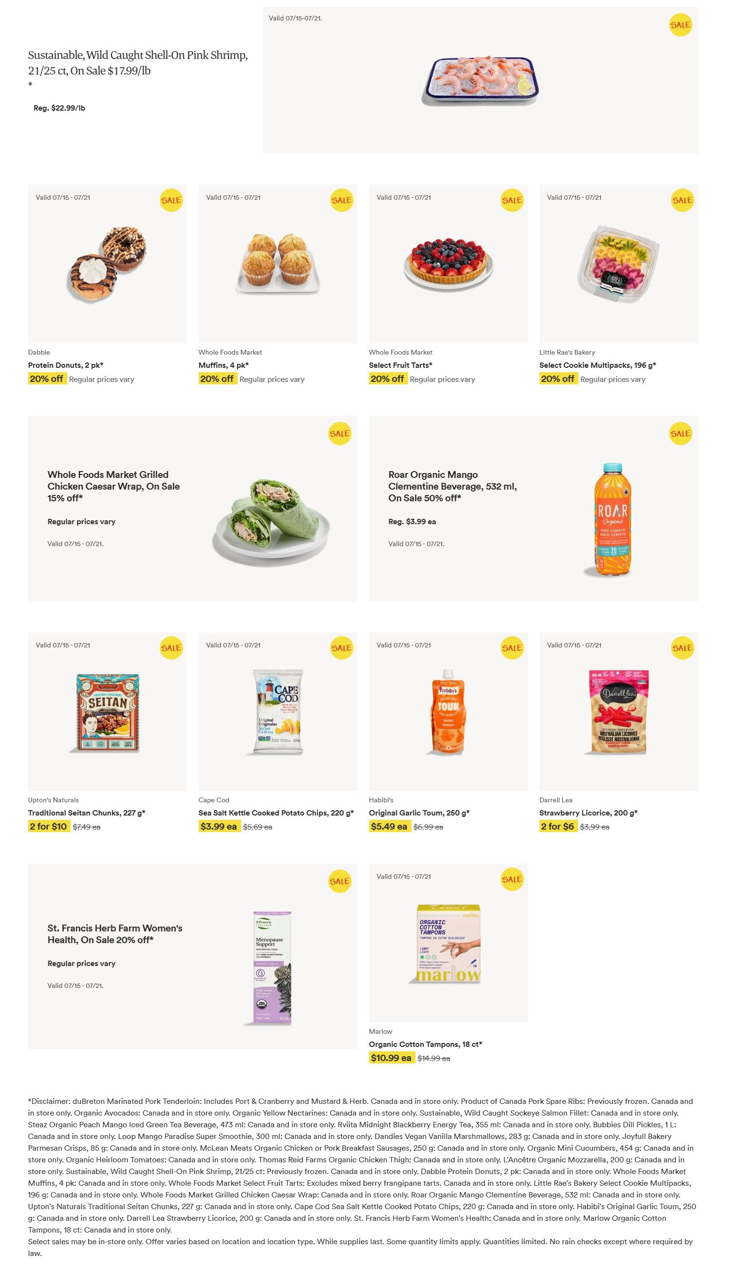 Whole Foods Market (West) Flyer July 15 to 21