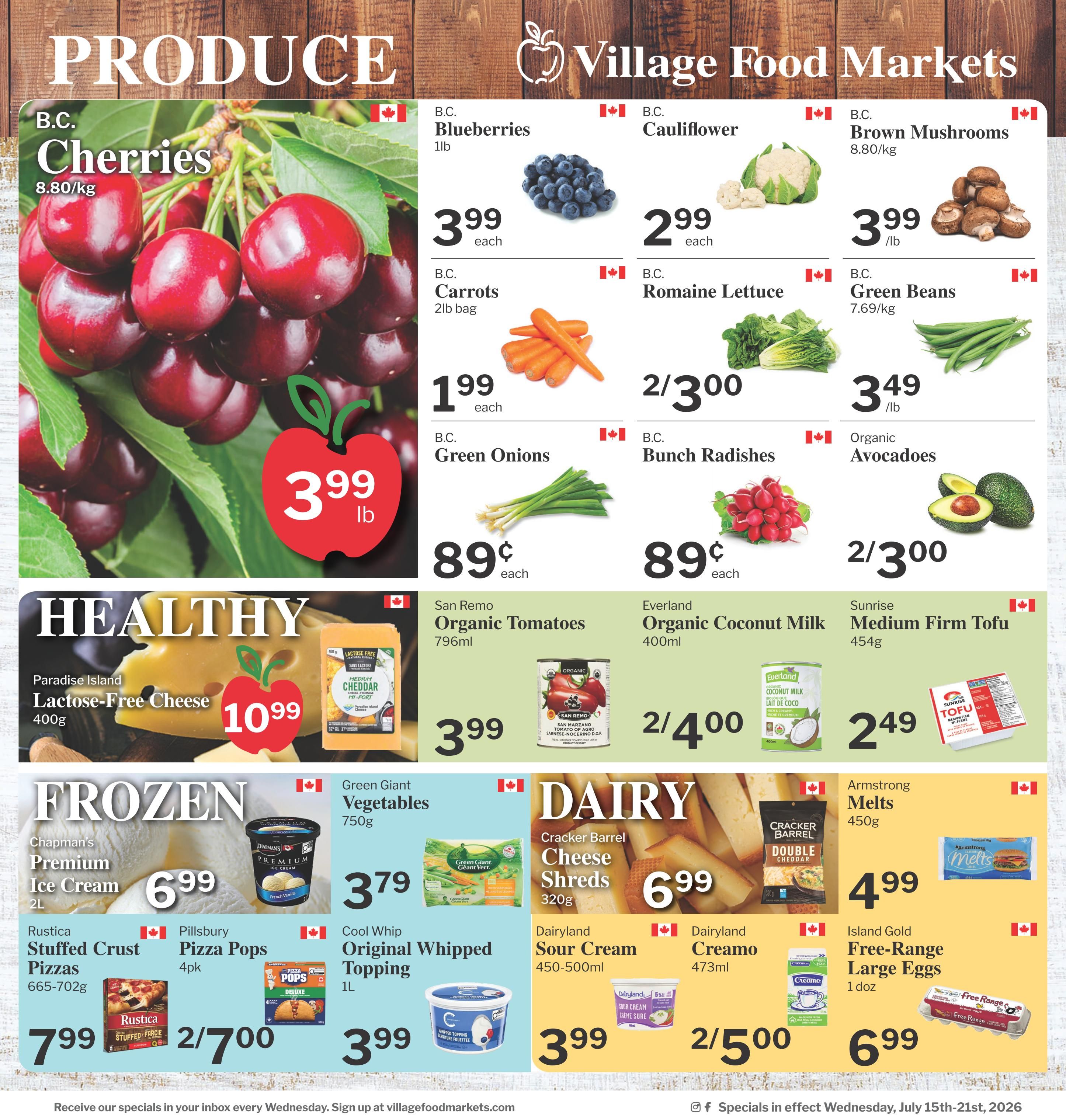 Village Food Markets Flyer July 15 to 21