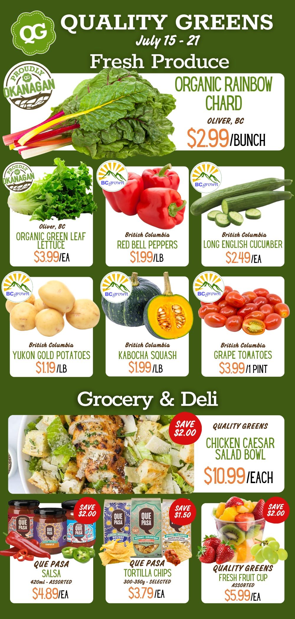 Quality Greens Flyer July 15 to 21