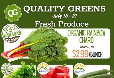 Quality Greens Flyer July 15 to 21