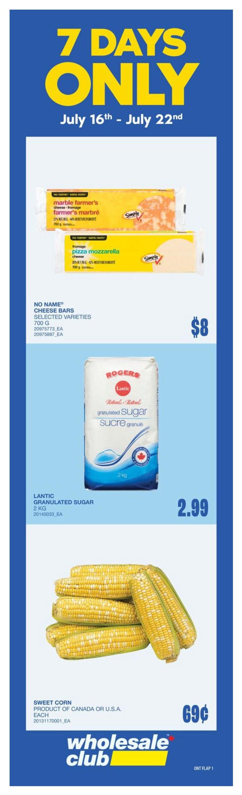 Wholesale Club (ON) Flyer July 16 to 22