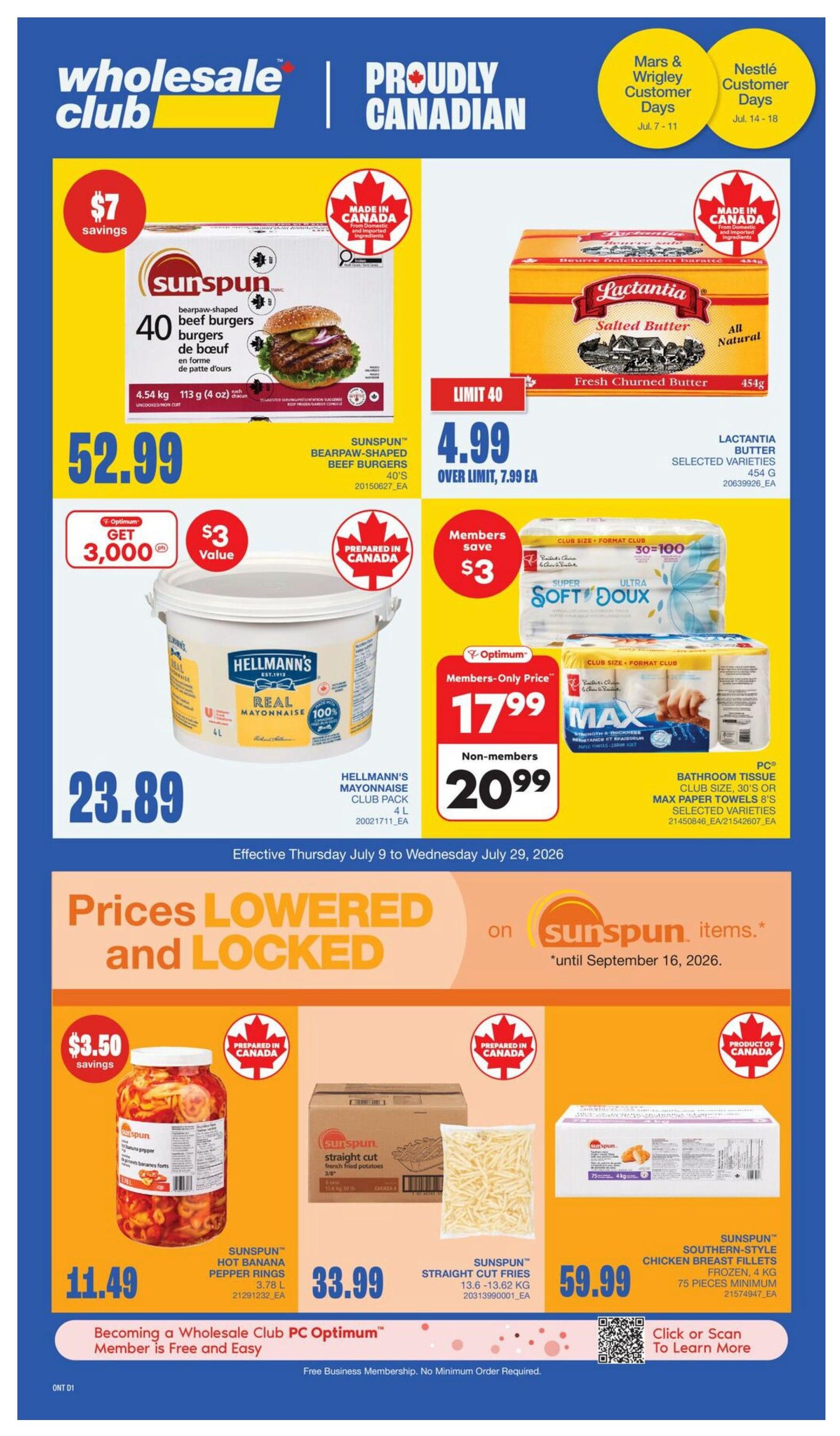 Wholesale Club (ON) Flyer July 16 to 22