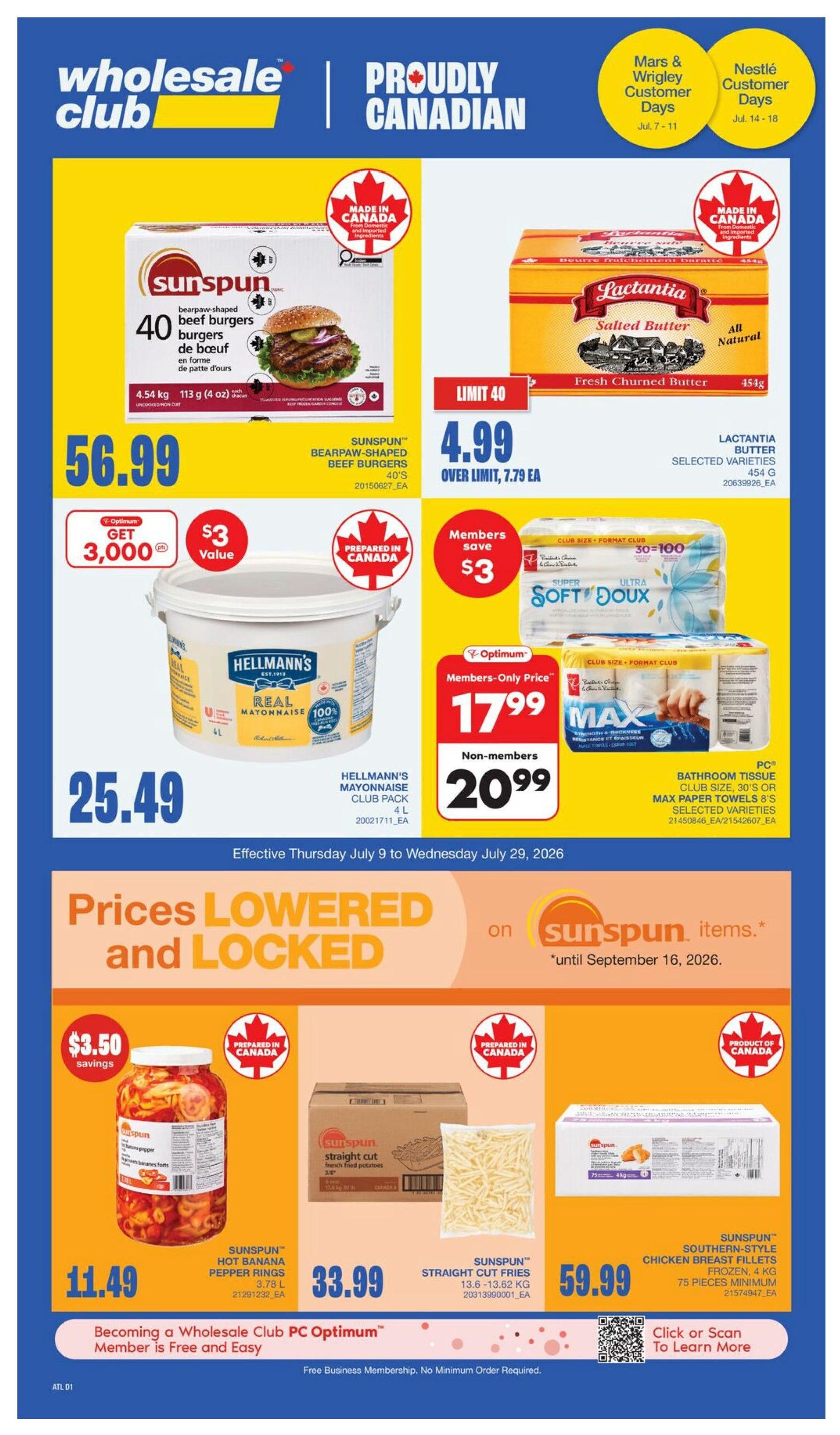 Wholesale Club (Atlantic) Flyer July 16 to 22