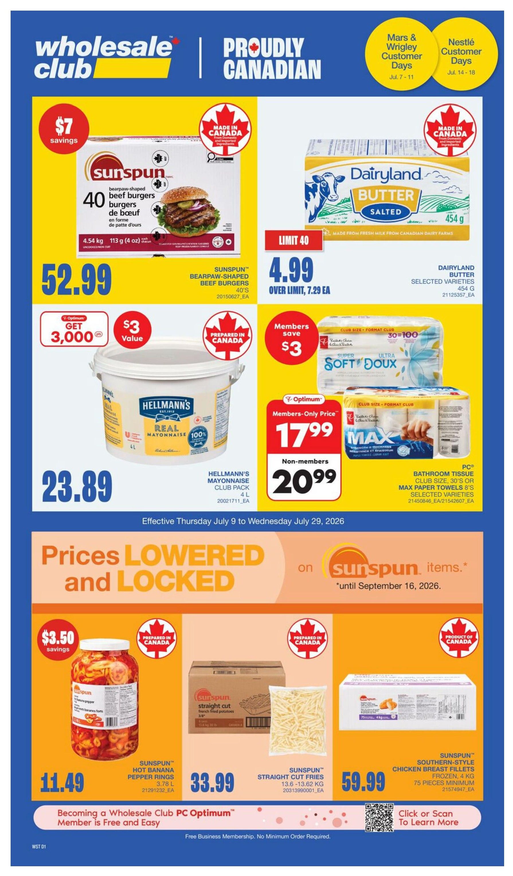 Wholesale Club (West) Flyer July 16 to 22