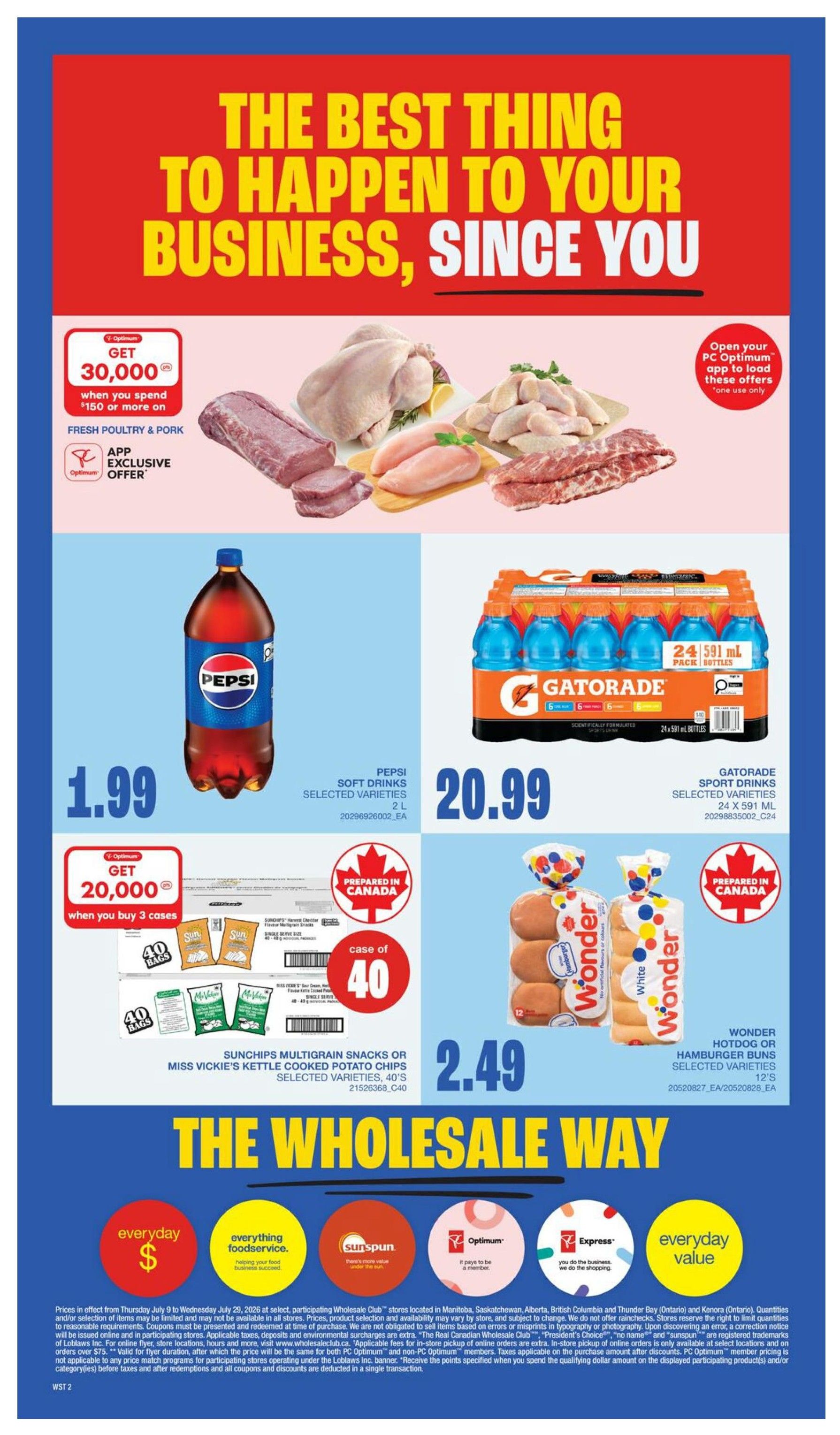 Wholesale Club (West) Flyer July 16 to 22