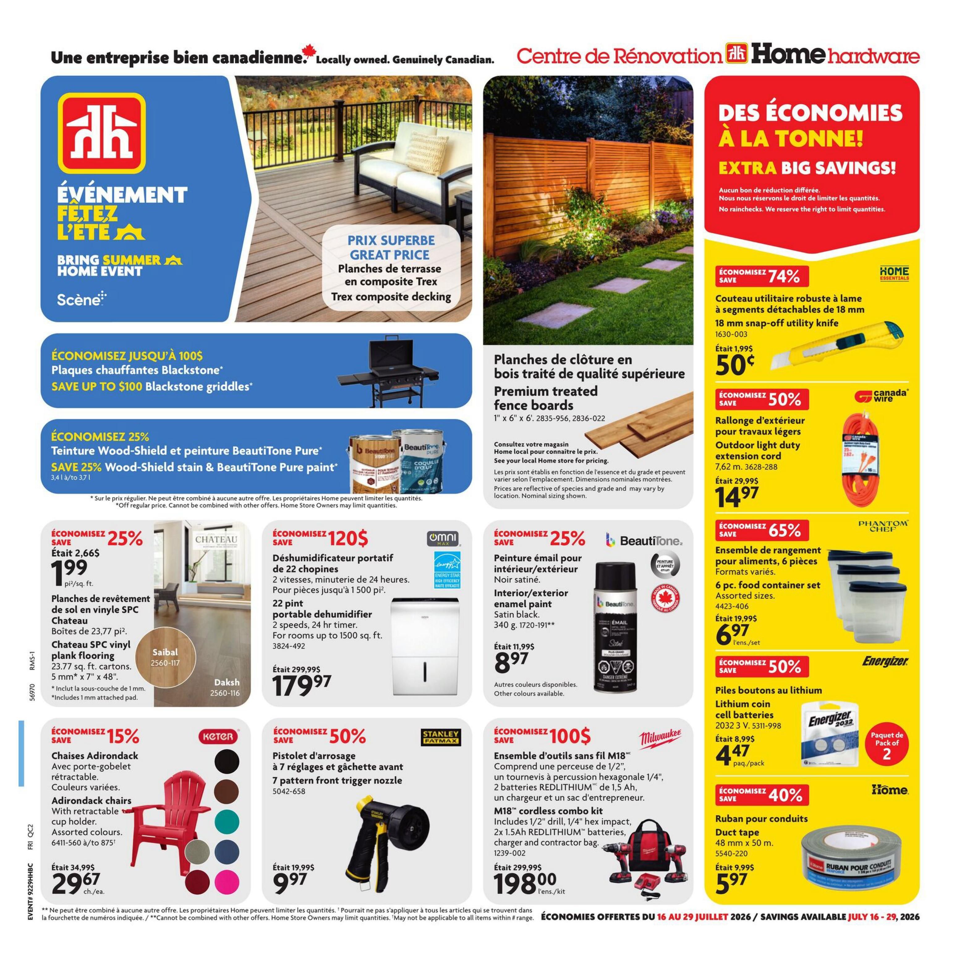 Home Hardware Building Centre (QC) Flyer July 16 to 29