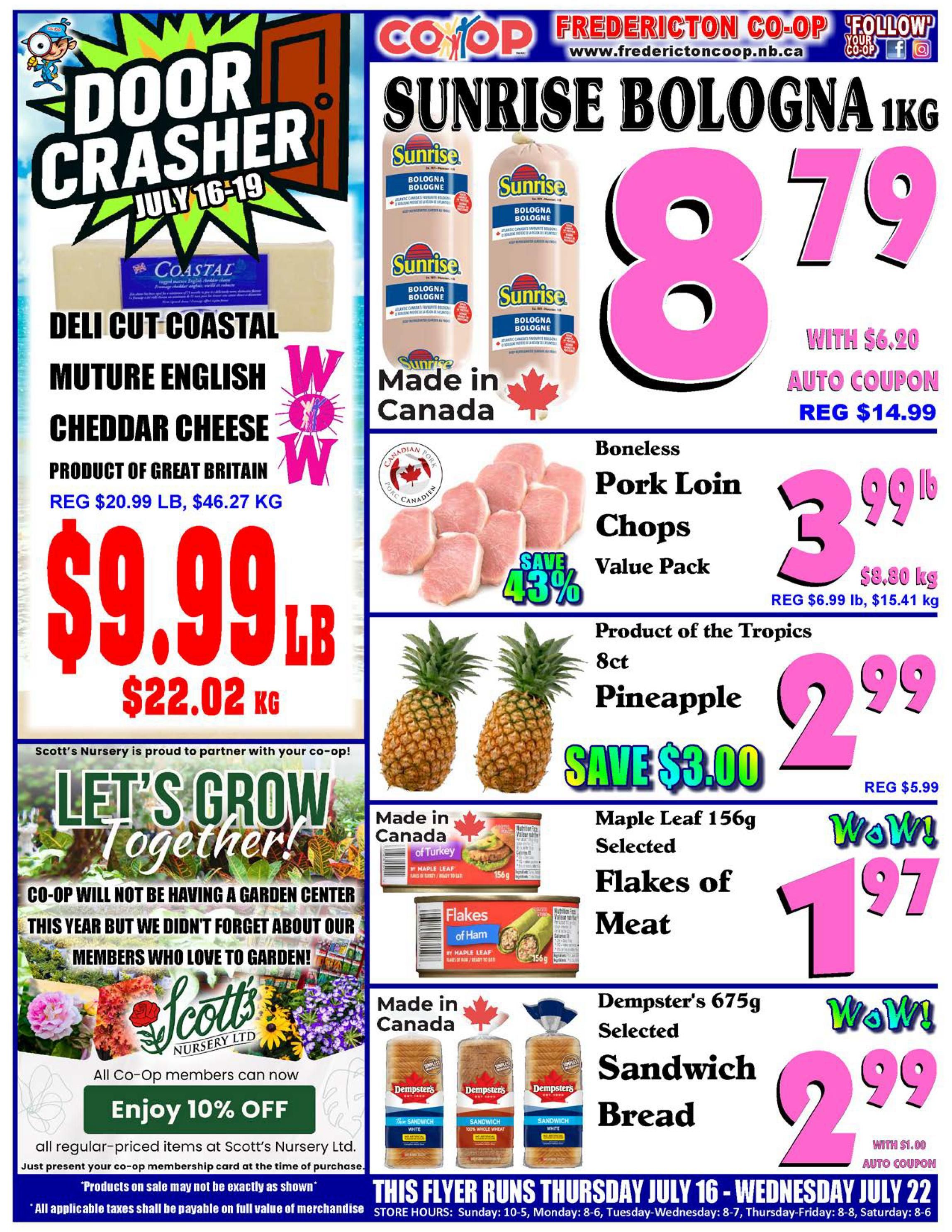 Fredericton Co-op Flyer July 16 to 22