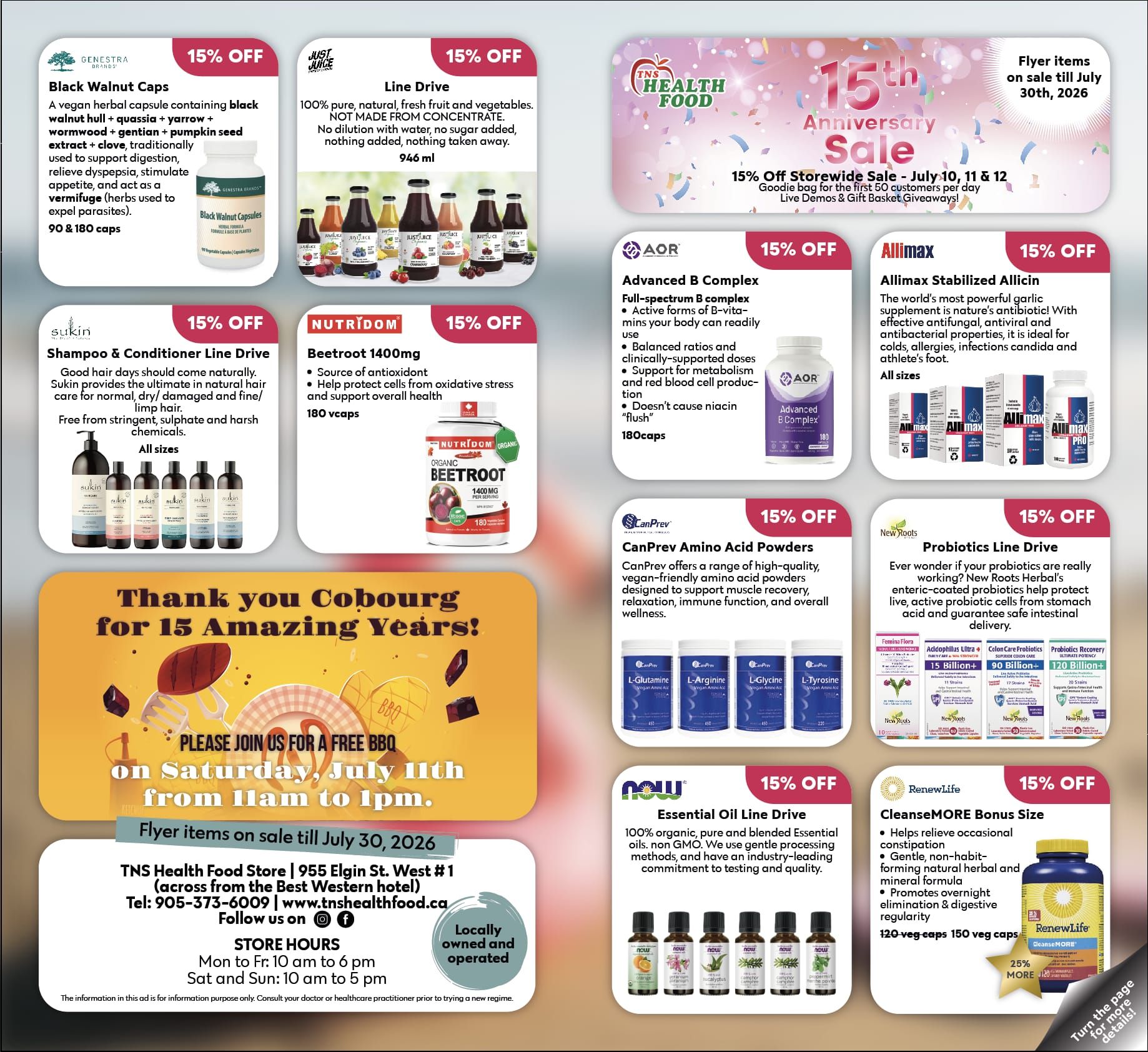 TNS Health Food Flyer July 10 to 30