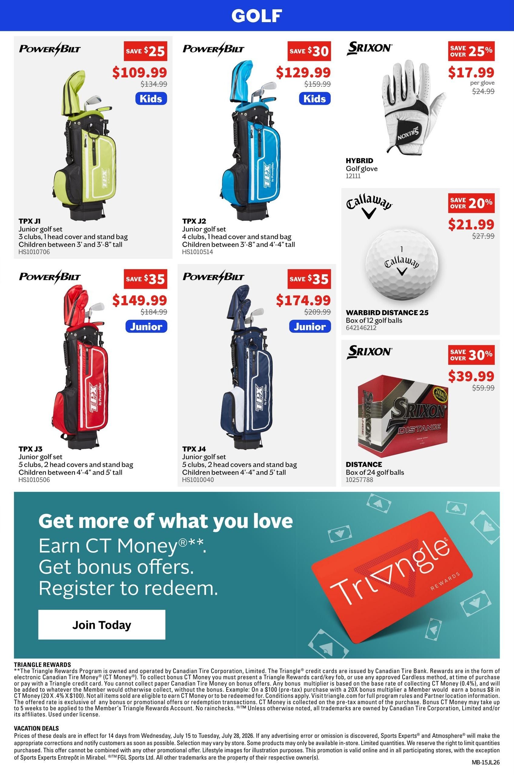 Sports Experts Flyer July 15 to 28