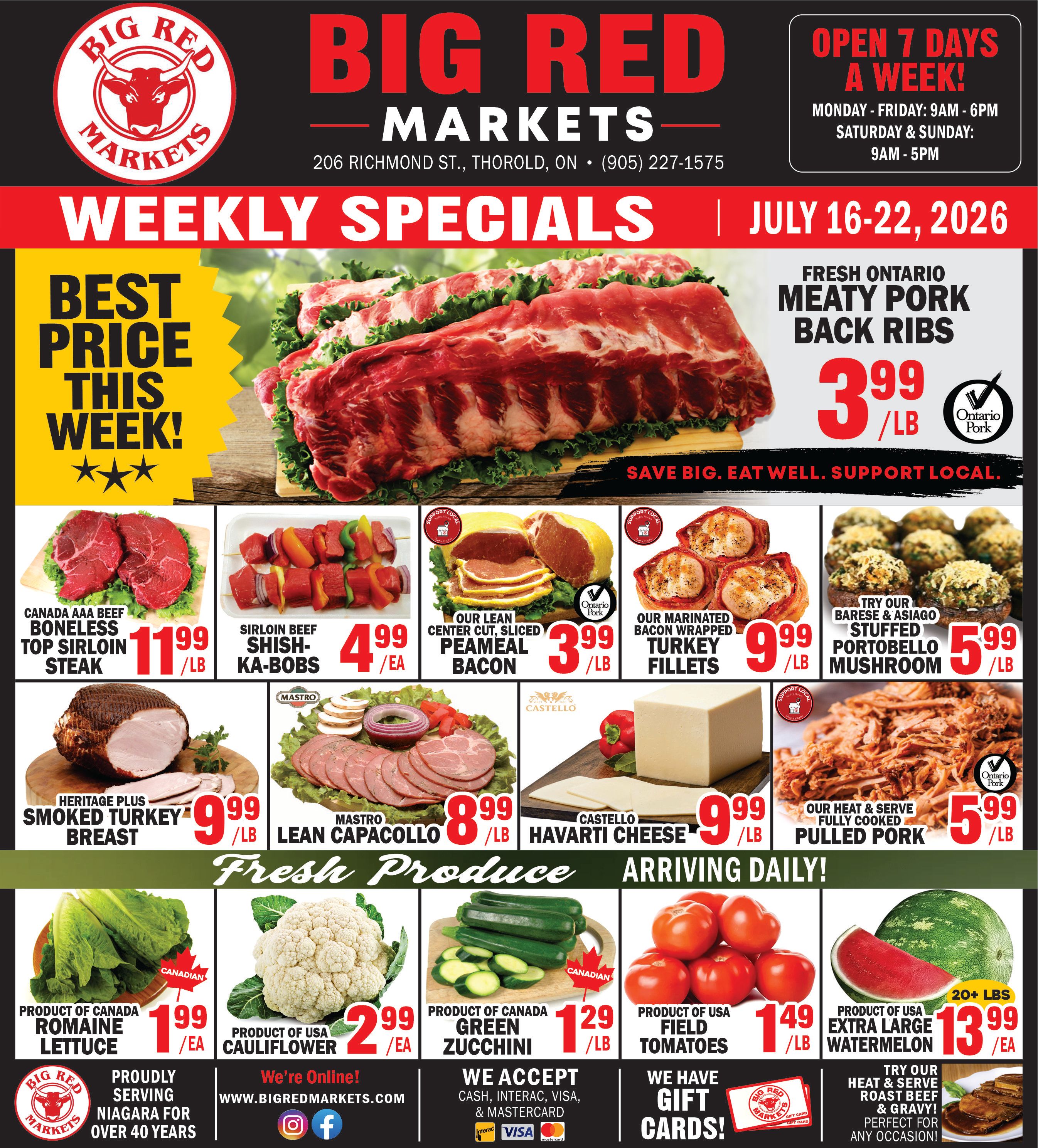 Big Red Markets Flyer July 16 to 22