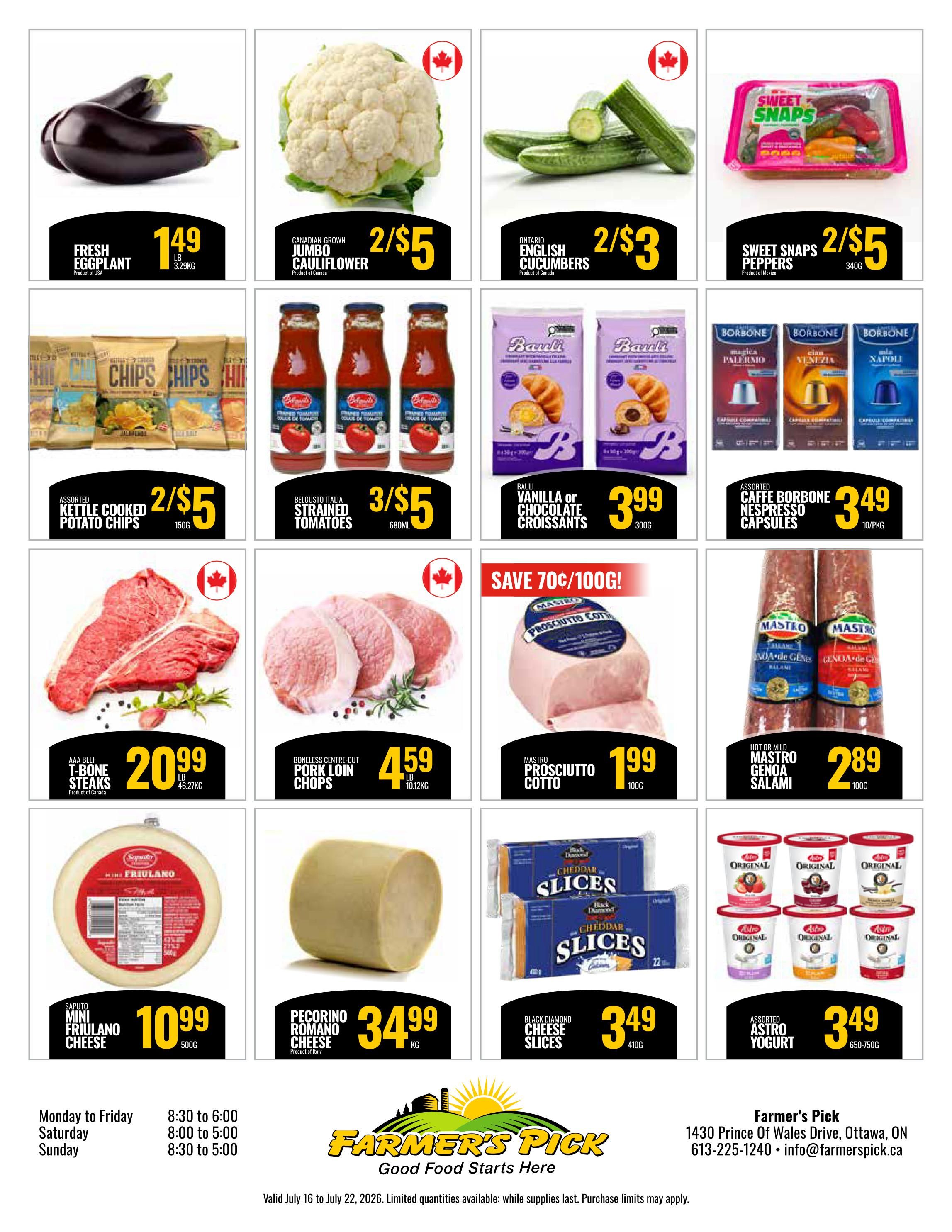 Farmer's Pick Flyer July 16 to 22