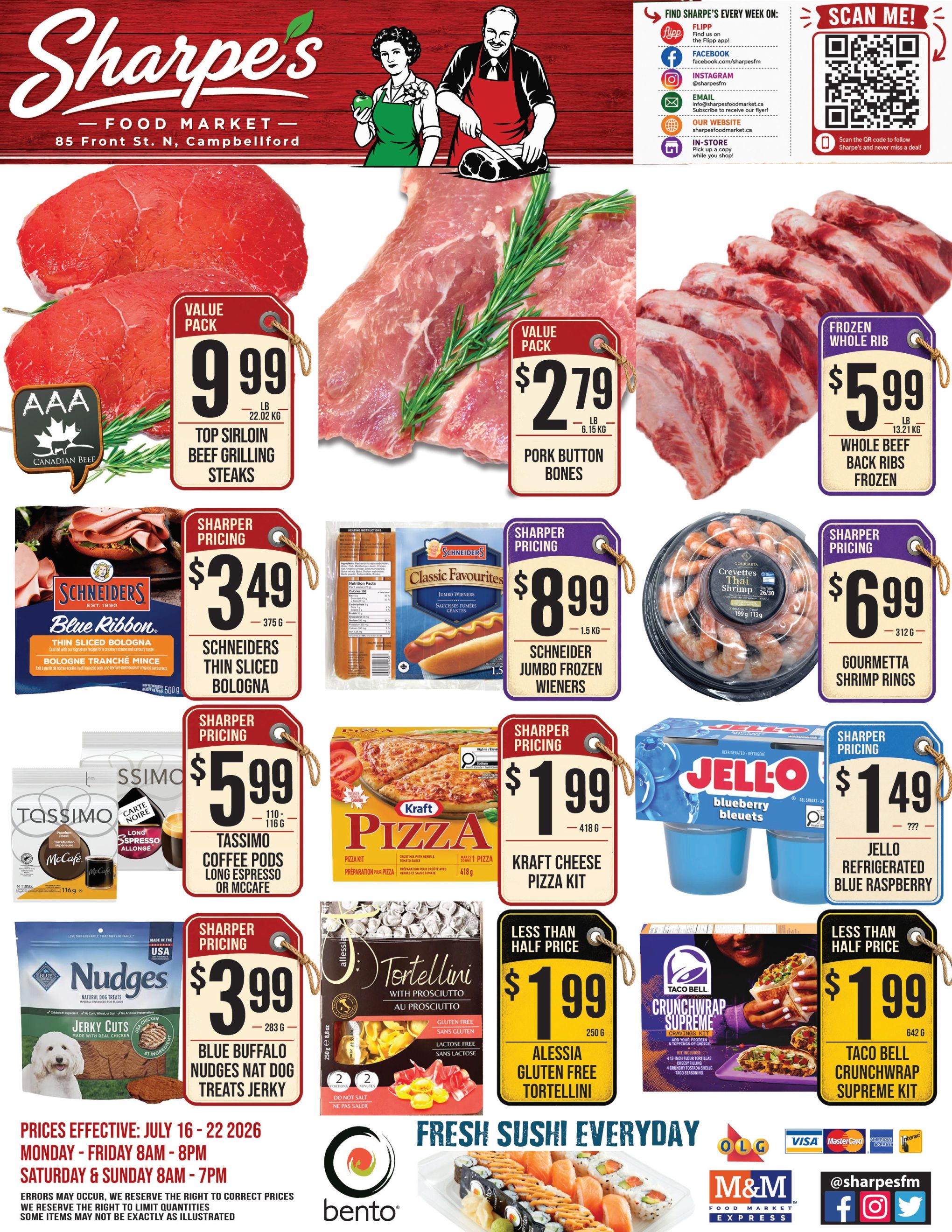 Sharpe's Food Market Flyer July 16 to 22