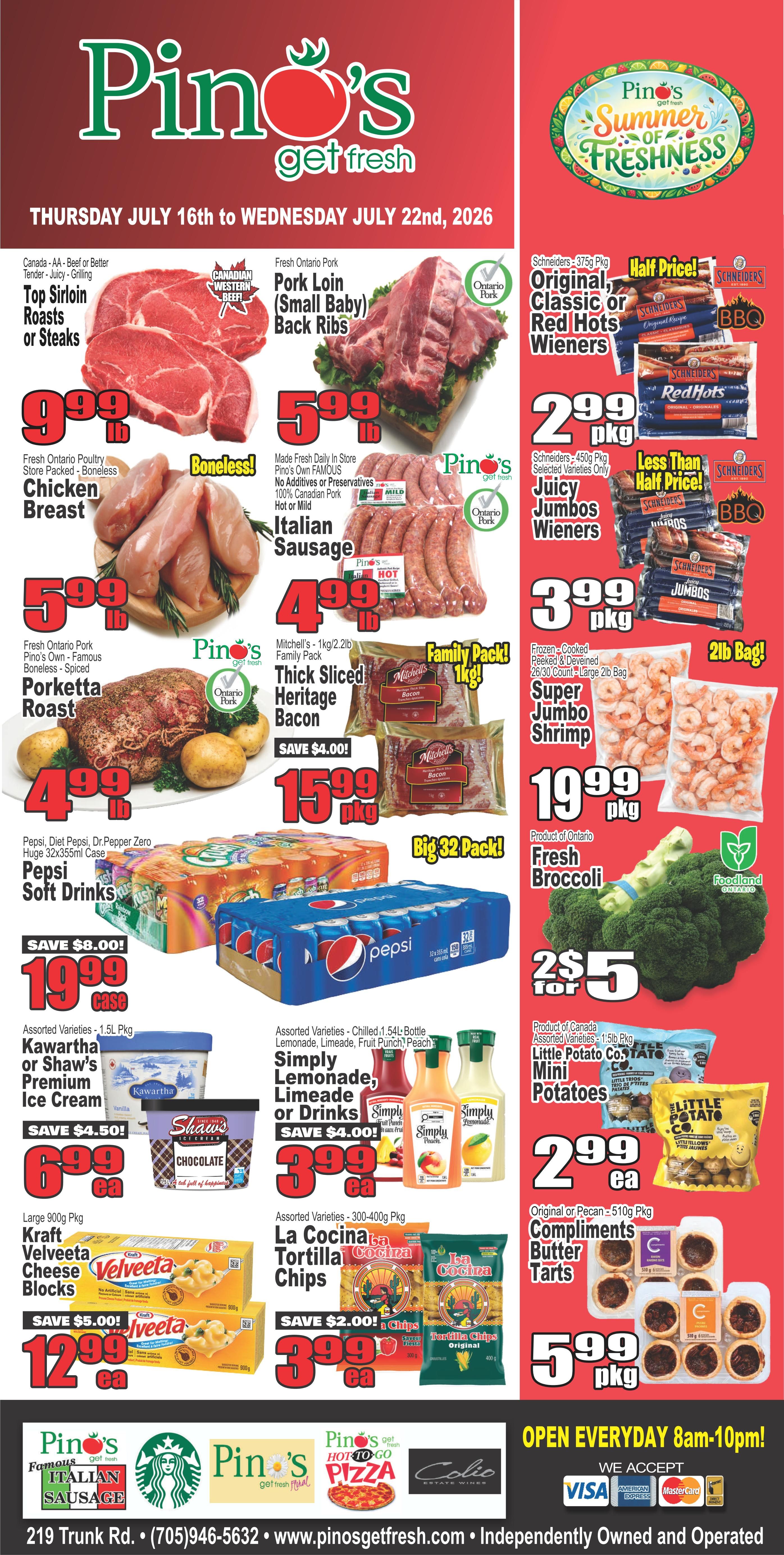 Pino's Flyer July 16 to 22