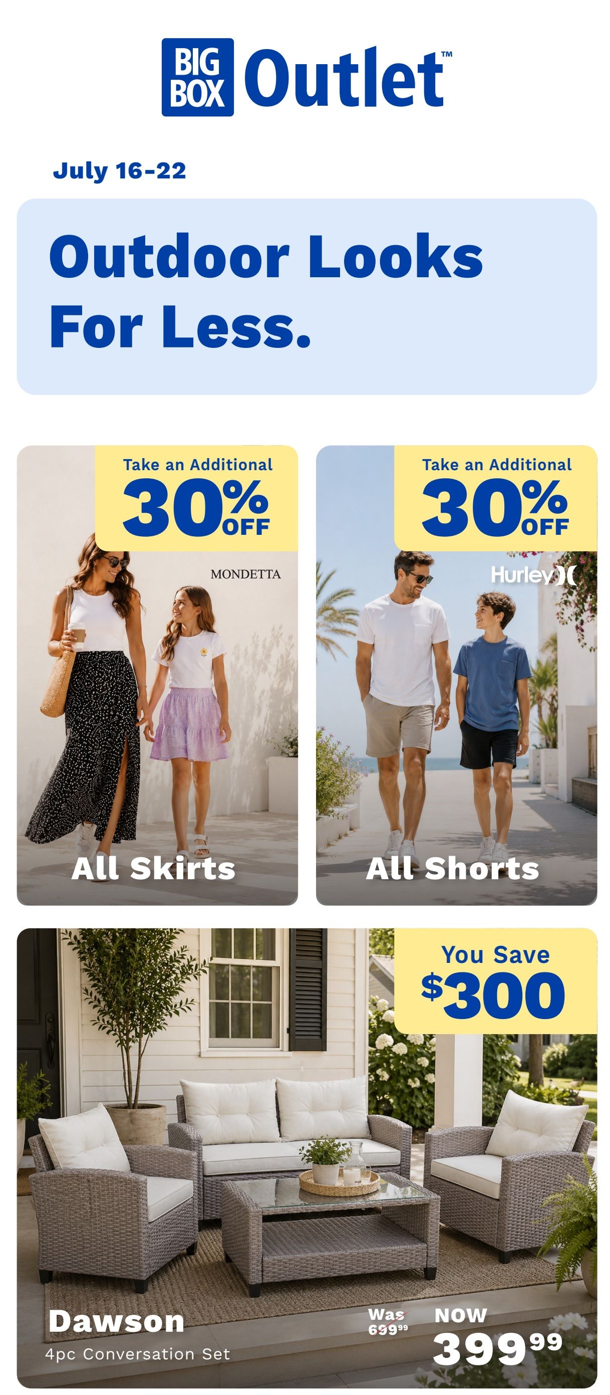 Big Box Outlet Store Flyer July 16 to 22