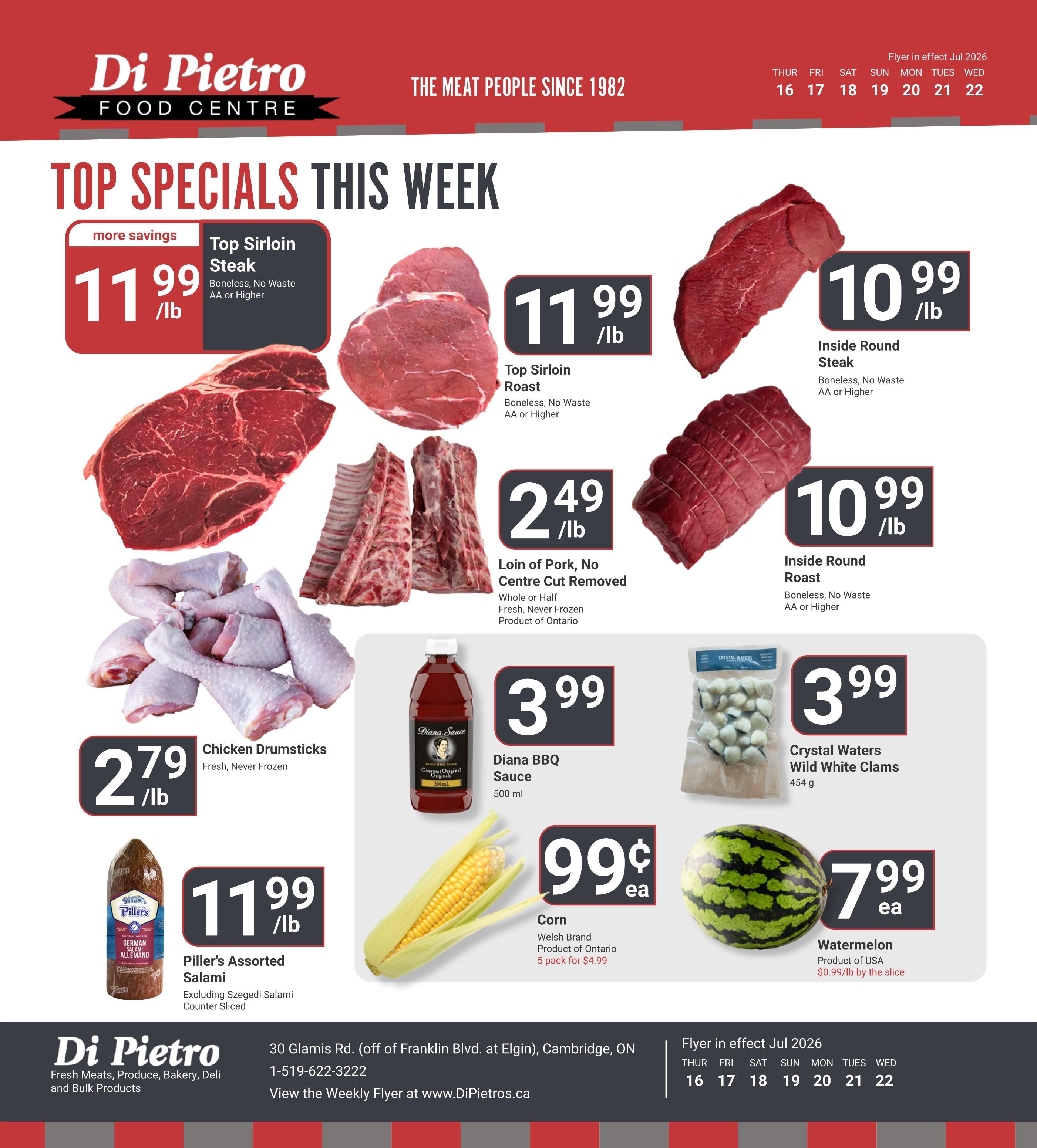 Di Pietro Food Centre Flyer July 16 to 22