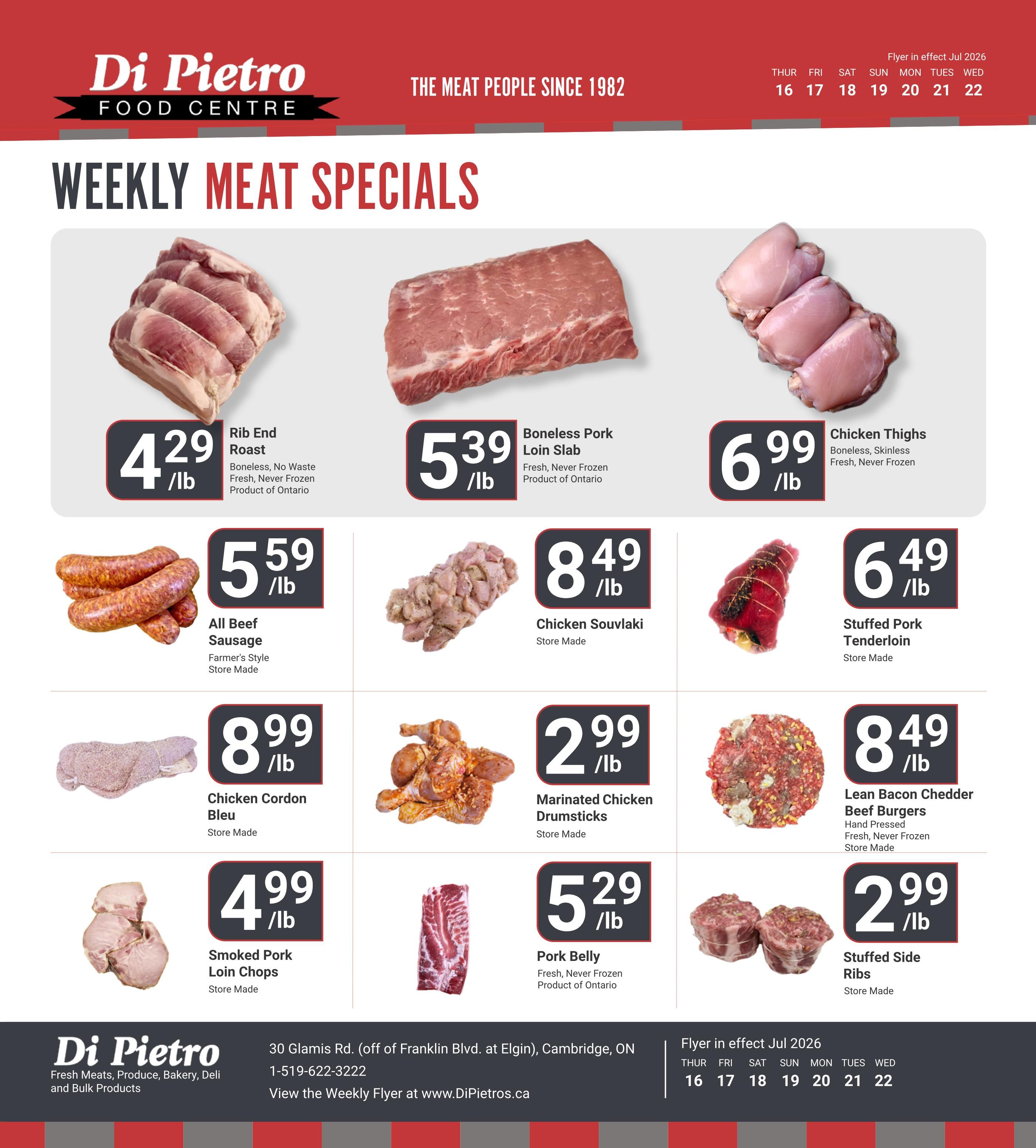 Di Pietro Food Centre Flyer July 16 to 22