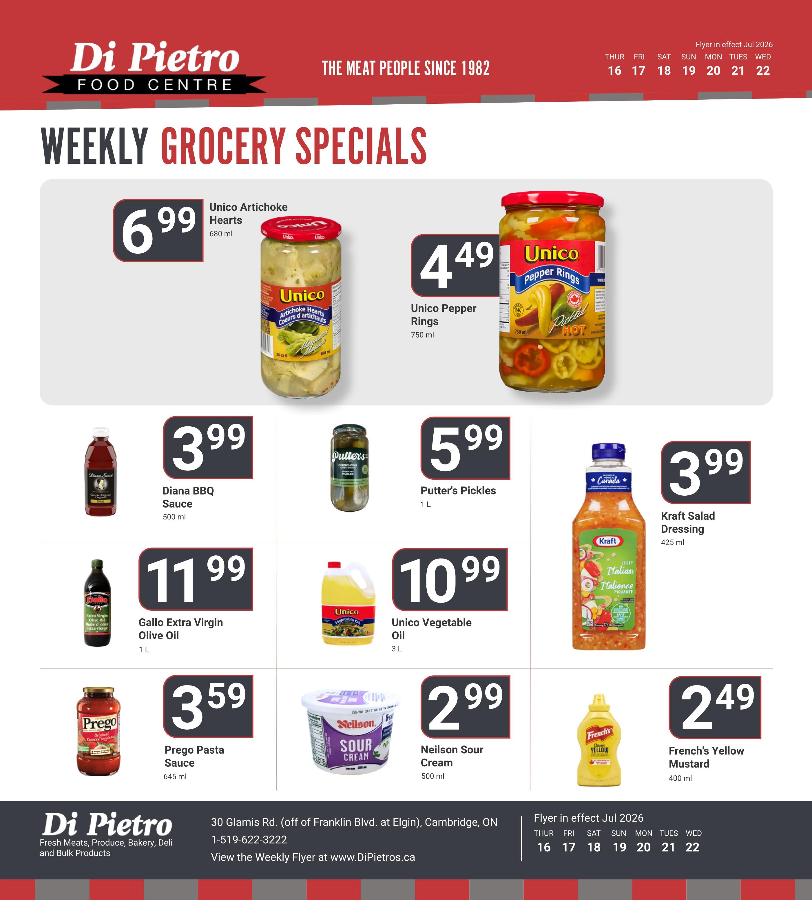 Di Pietro Food Centre Flyer July 16 to 22