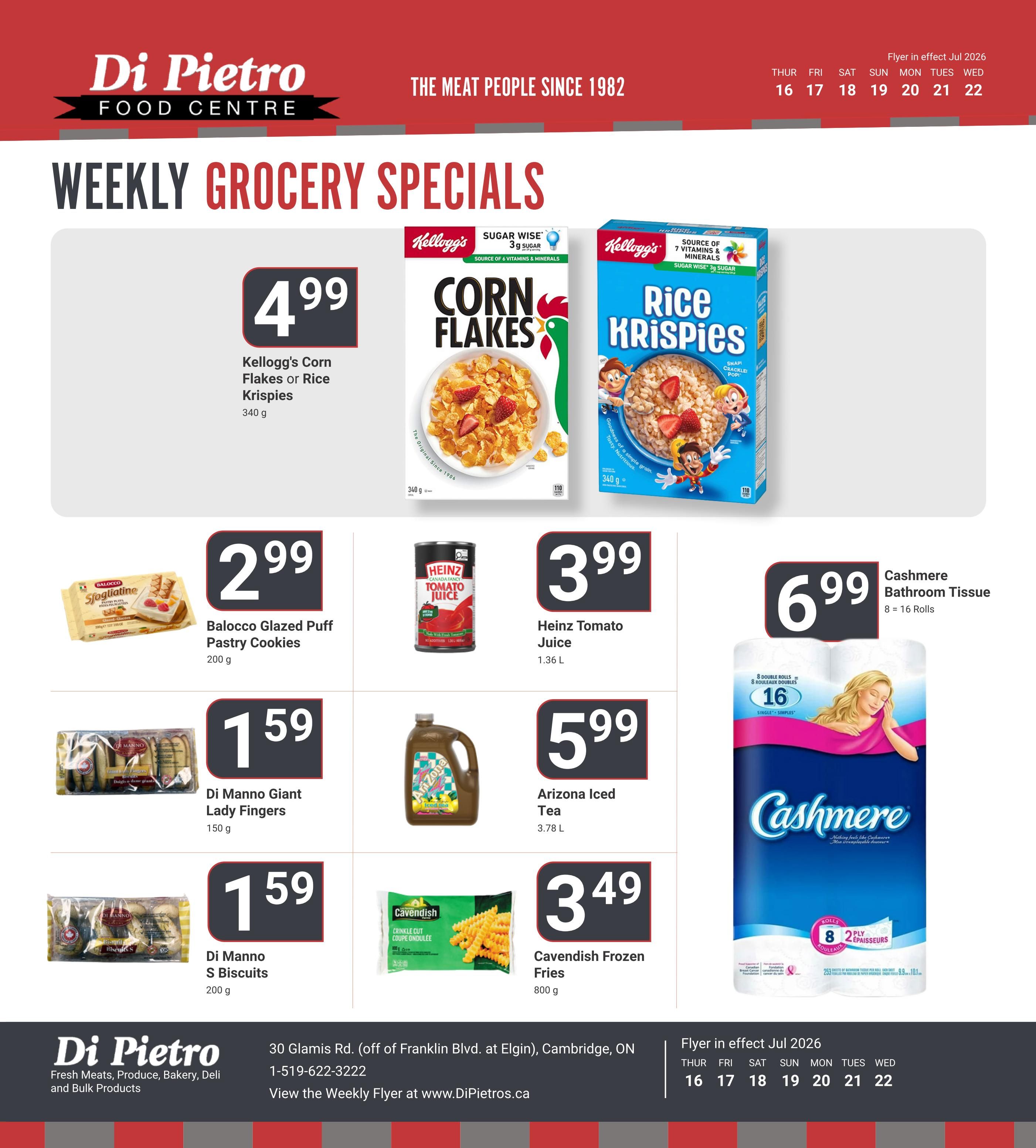 Di Pietro Food Centre Flyer July 16 to 22