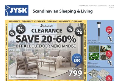 JYSK Flyer July 16 to 29