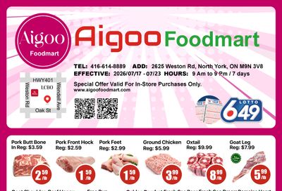 Aigoo Foodmart Flyer July 17 to 23