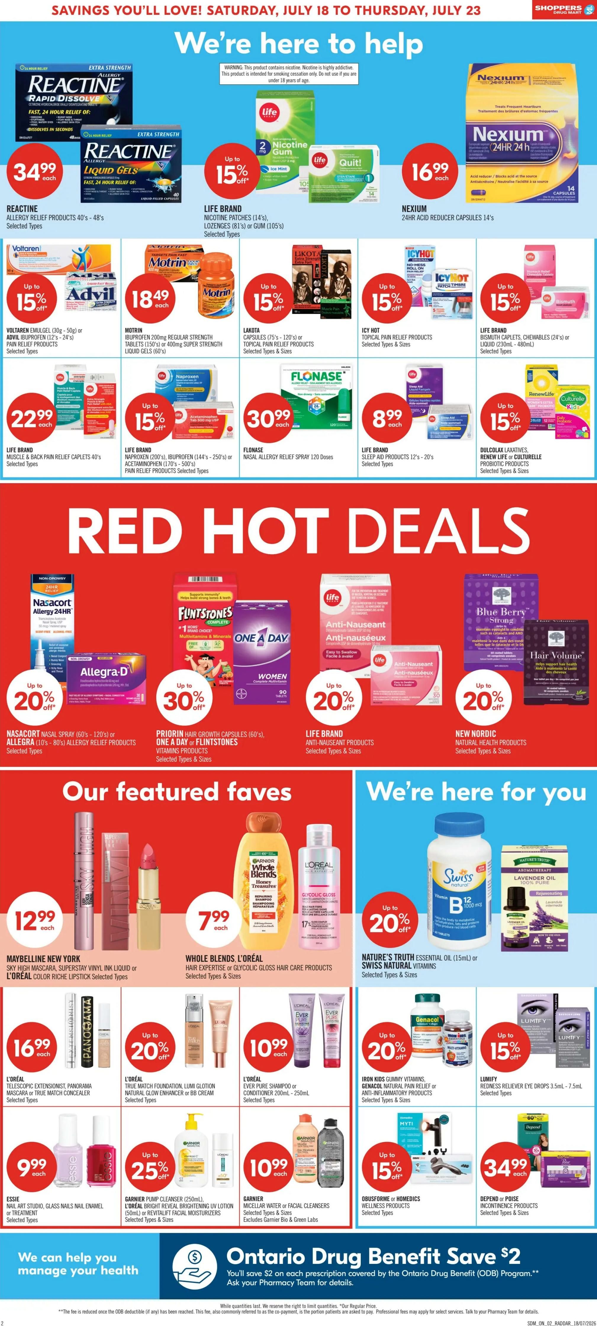 Shoppers Drug Mart (ON) Flyer July 18 to 23