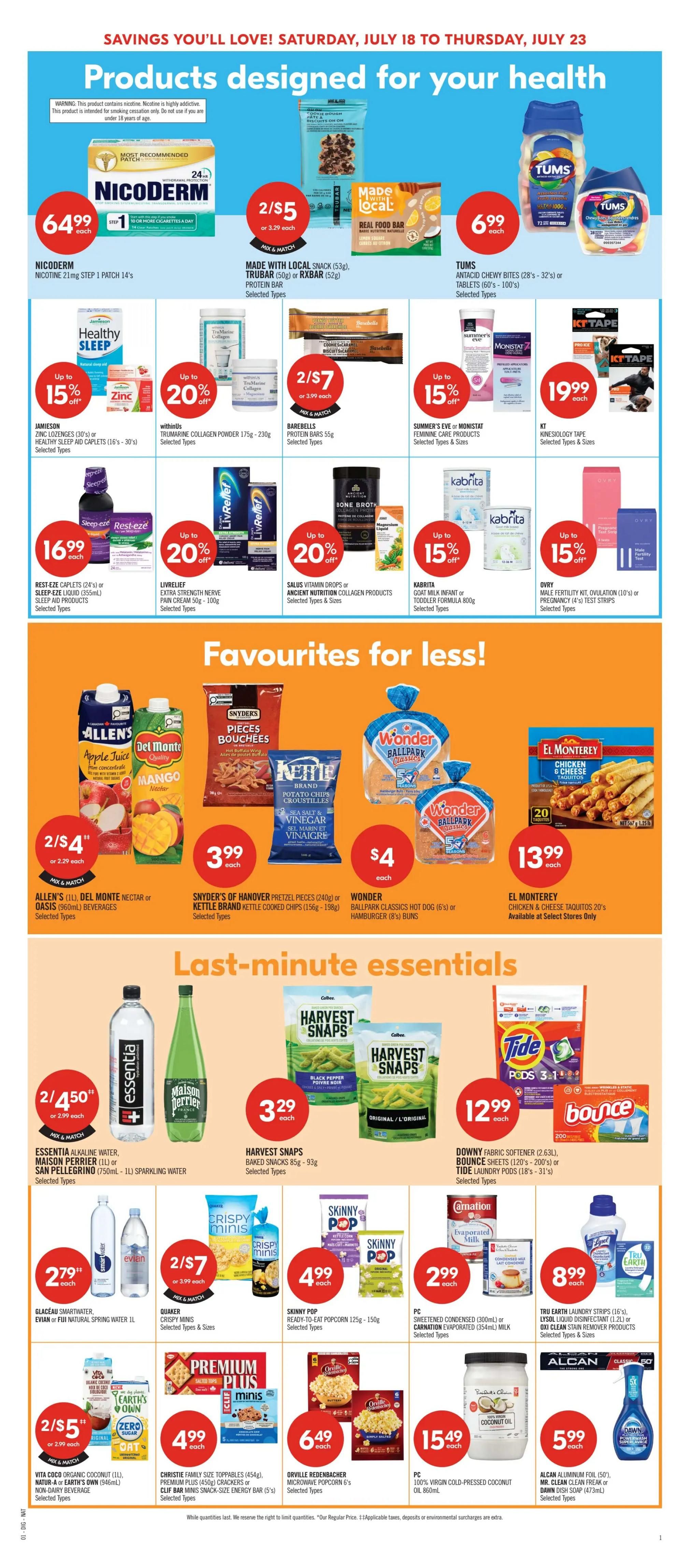 Shoppers Drug Mart (ON) Flyer July 18 to 23