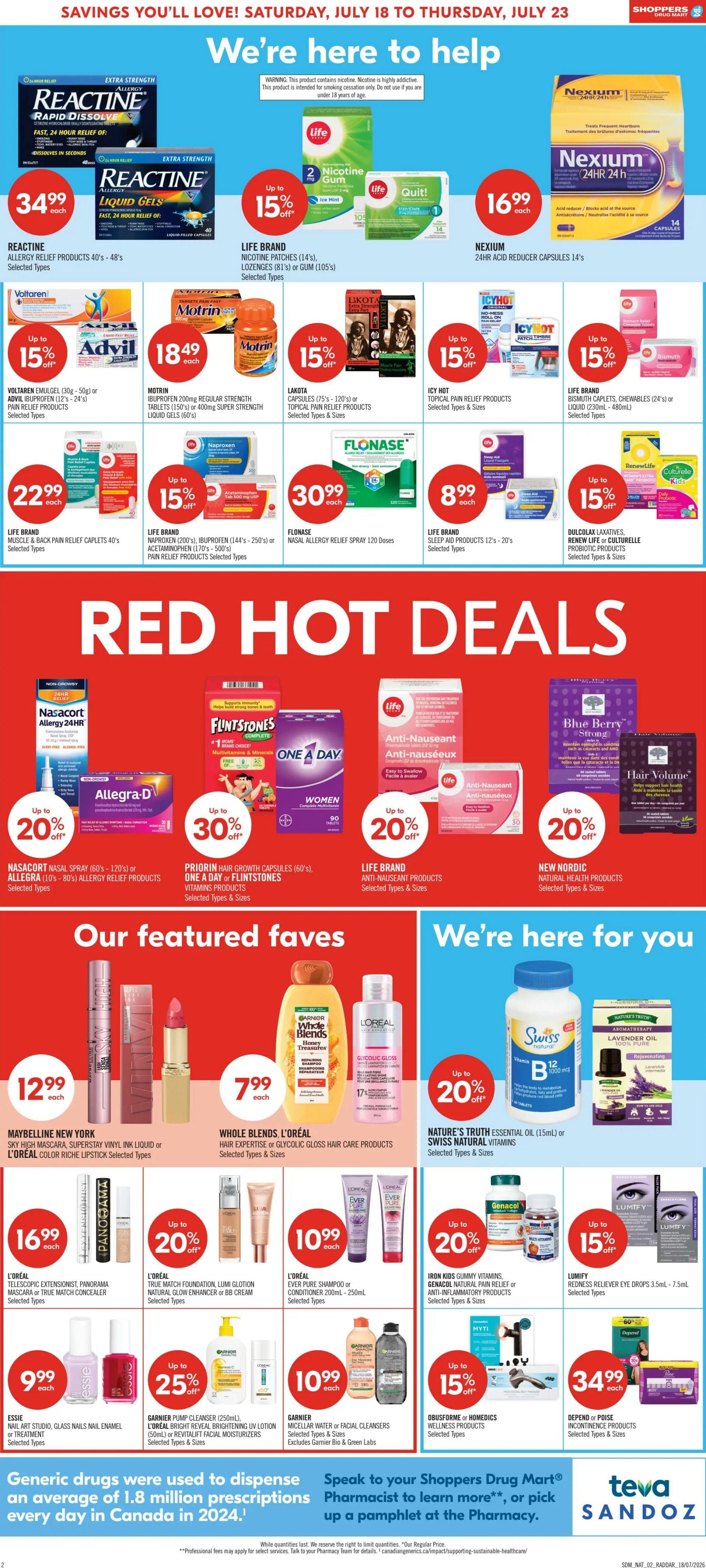 Shoppers Drug Mart (Atlantic) Flyer July 18 to 23