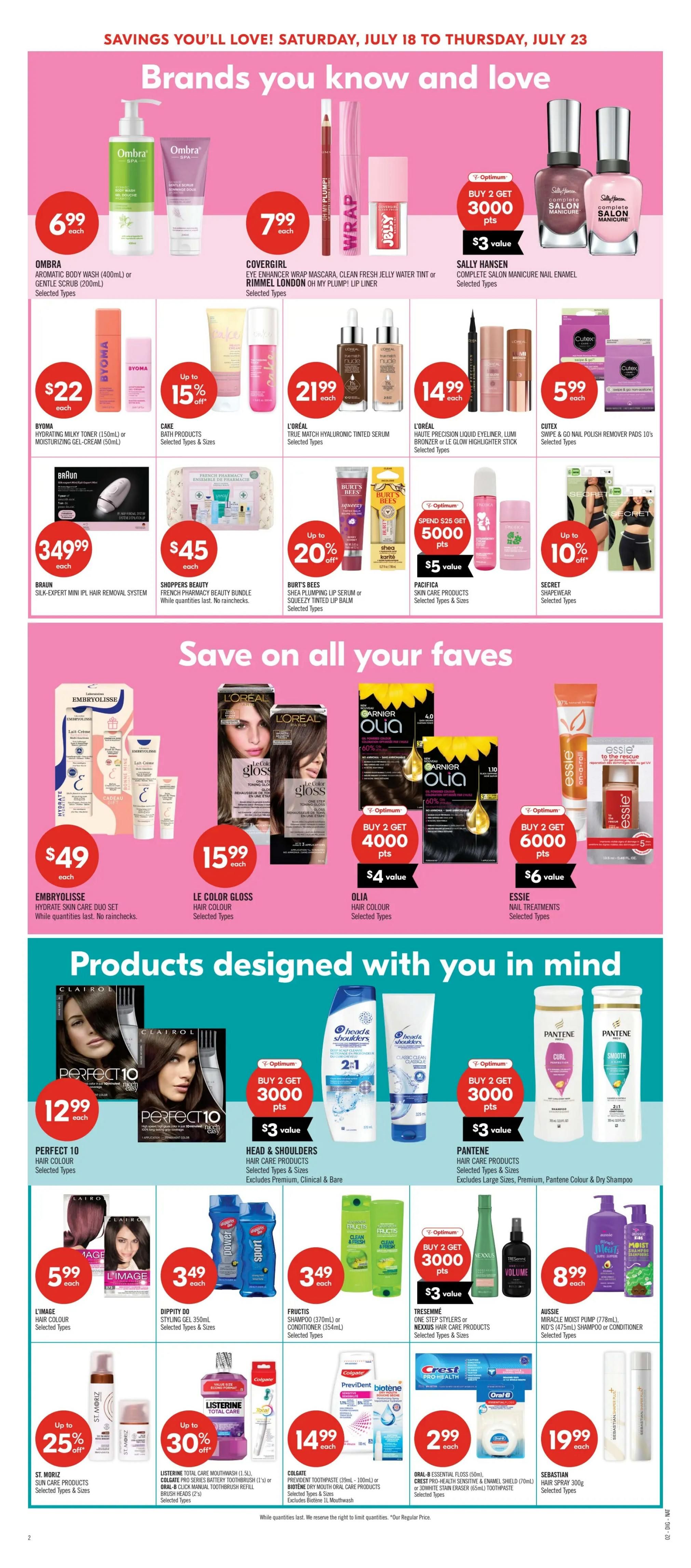 Shoppers Drug Mart (West) Flyer July 18 to 23