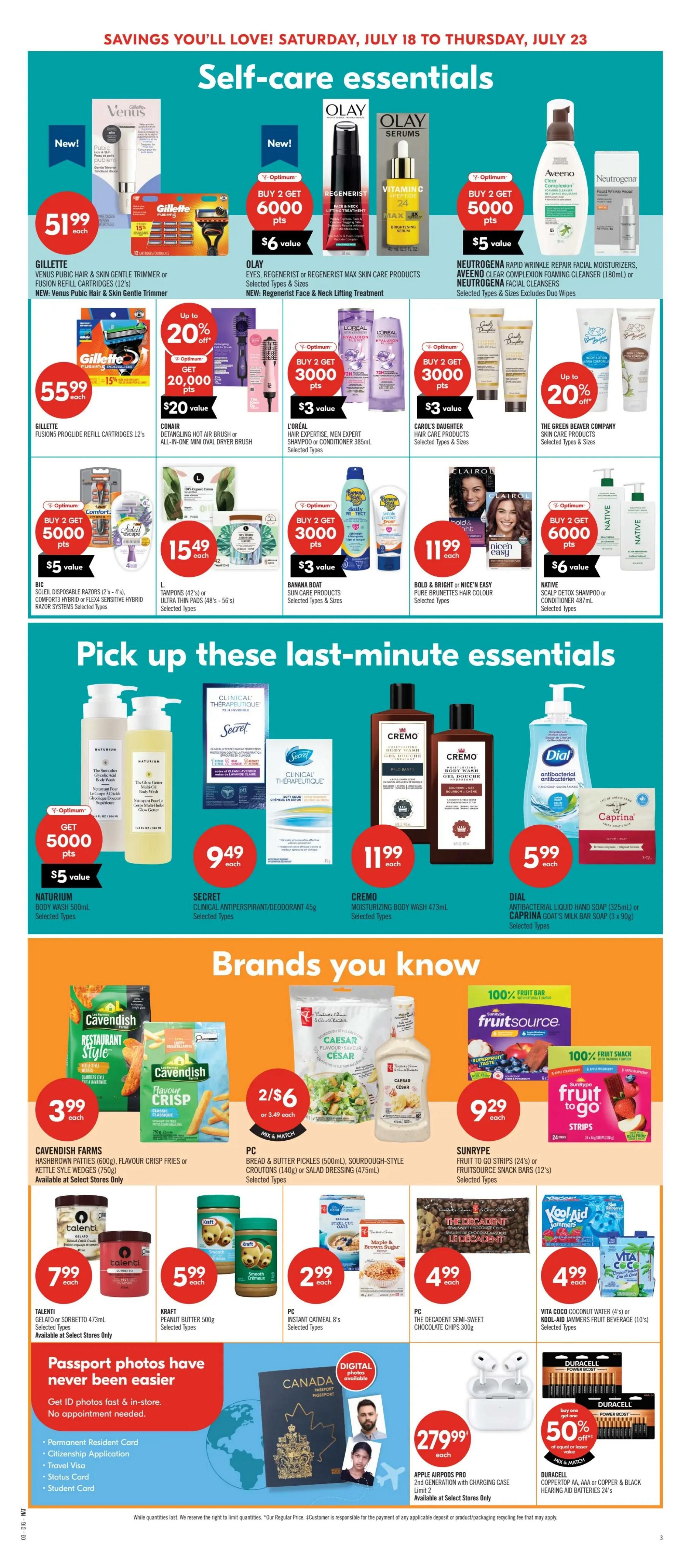 Shoppers Drug Mart (West) Flyer July 18 to 23