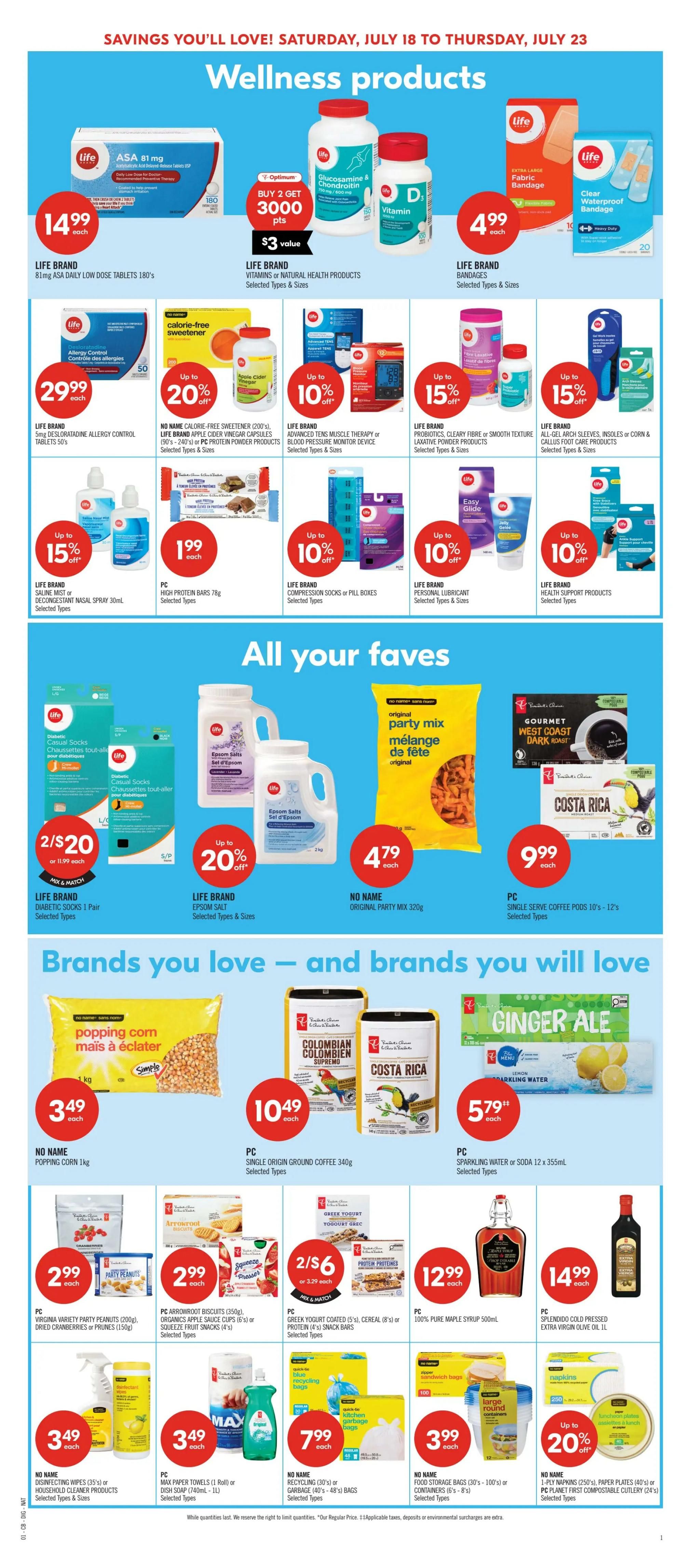 Shoppers Drug Mart (West) Flyer July 18 to 23