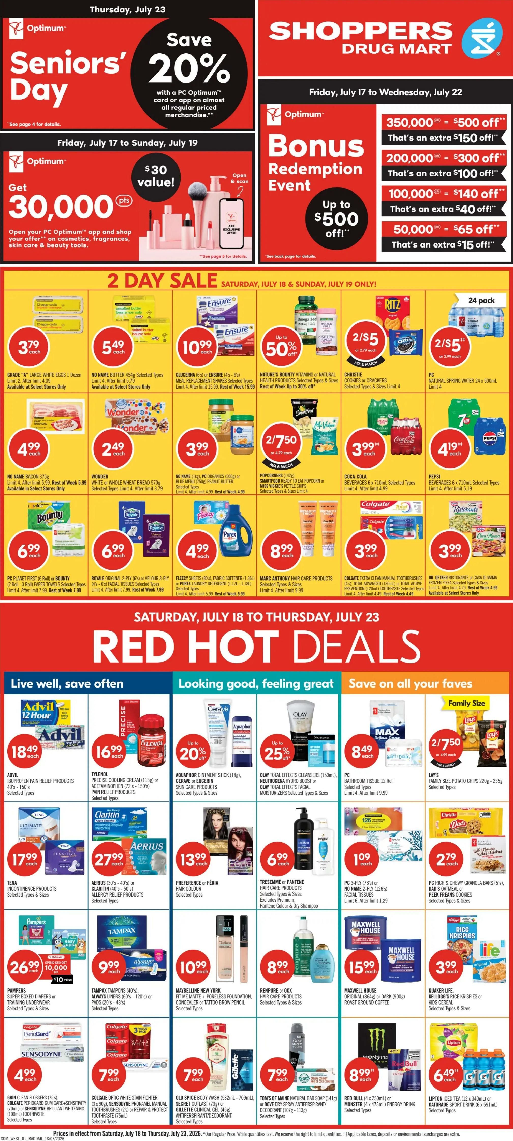 Shoppers Drug Mart (West) Flyer July 18 to 23