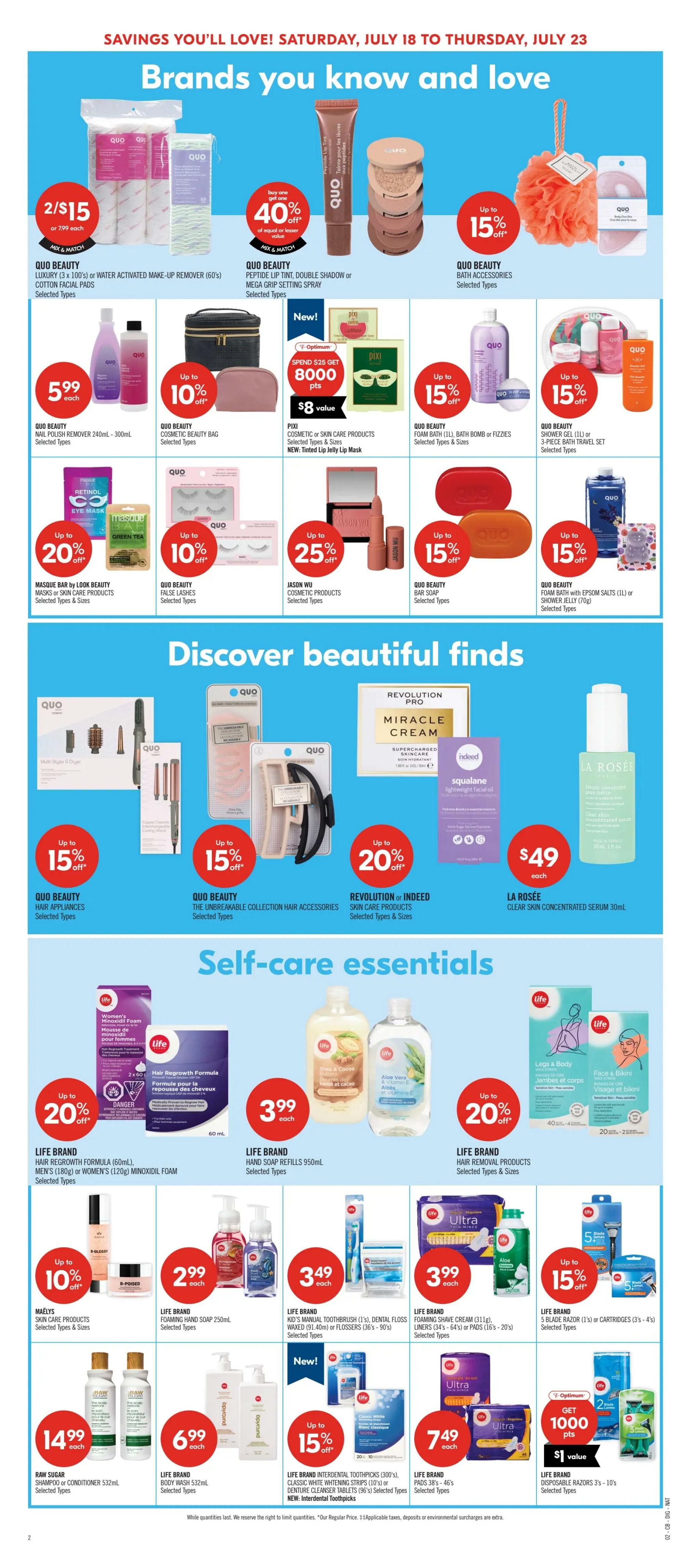 Shoppers Drug Mart (West) Flyer July 18 to 23