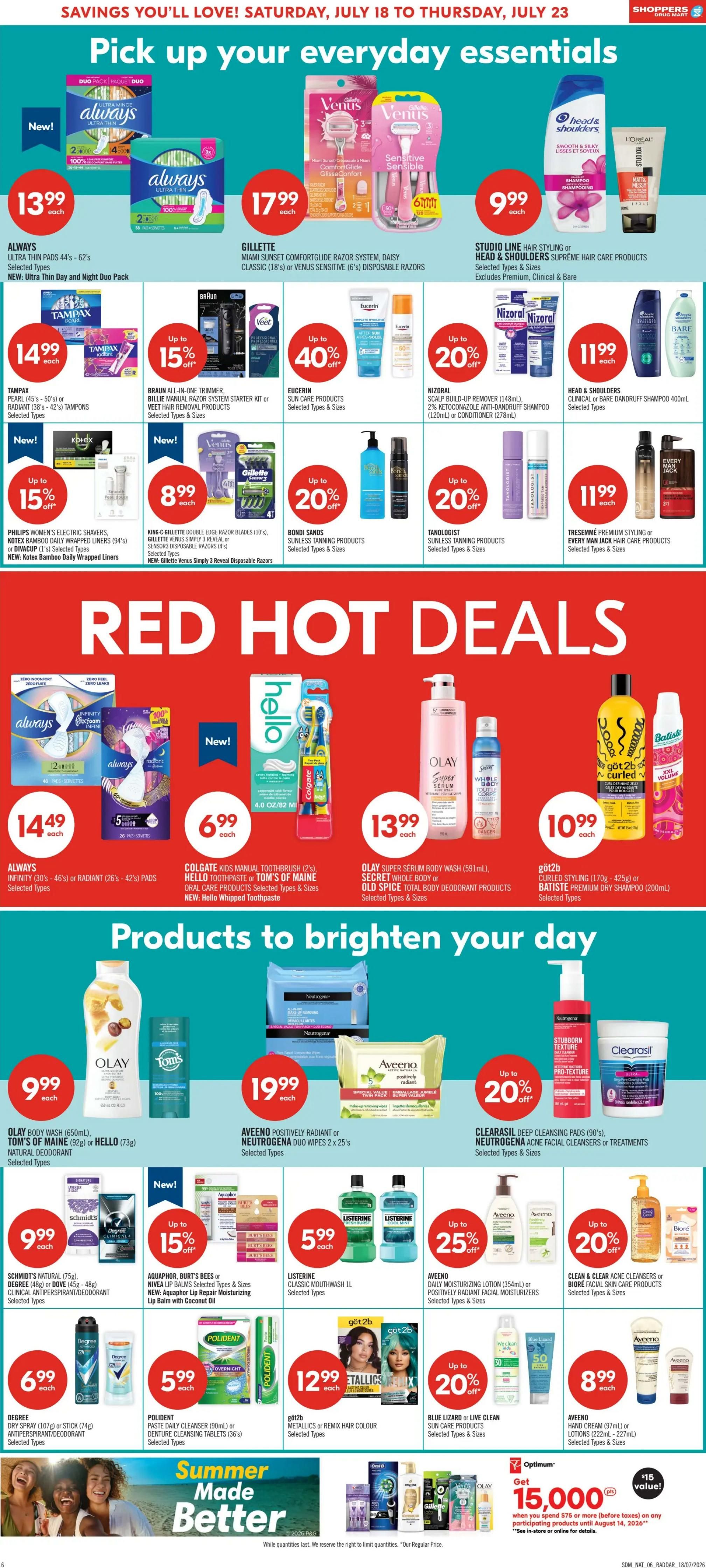 Shoppers Drug Mart (West) Flyer July 18 to 23
