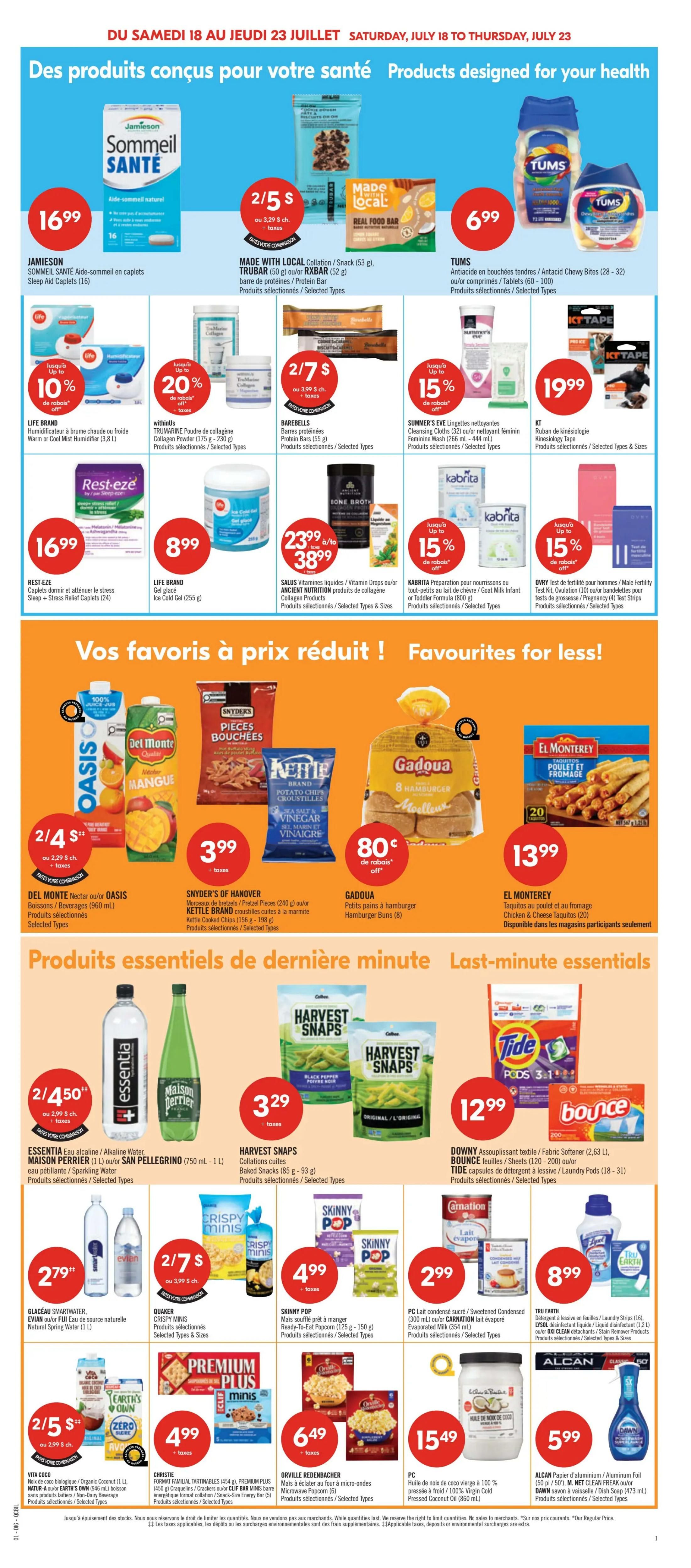 Pharmaprix Flyer July 18 to 23
