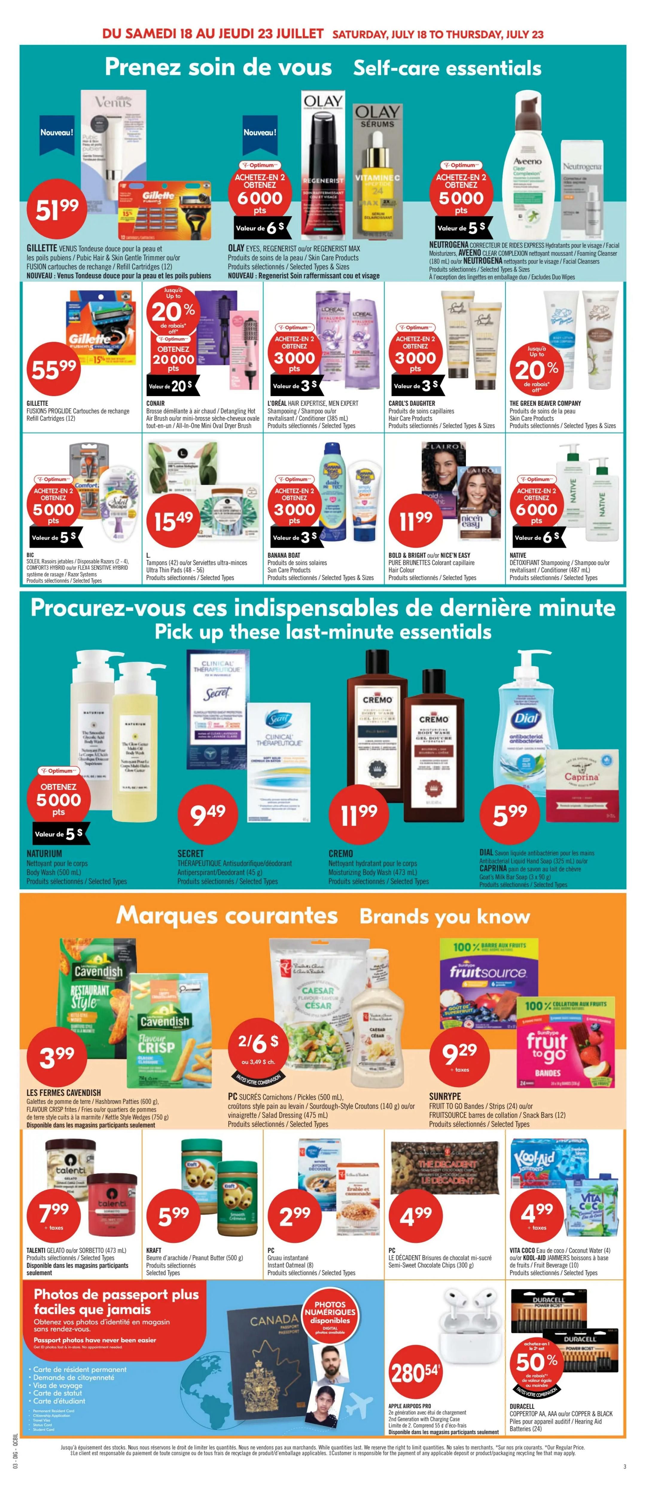 Pharmaprix Flyer July 18 to 23