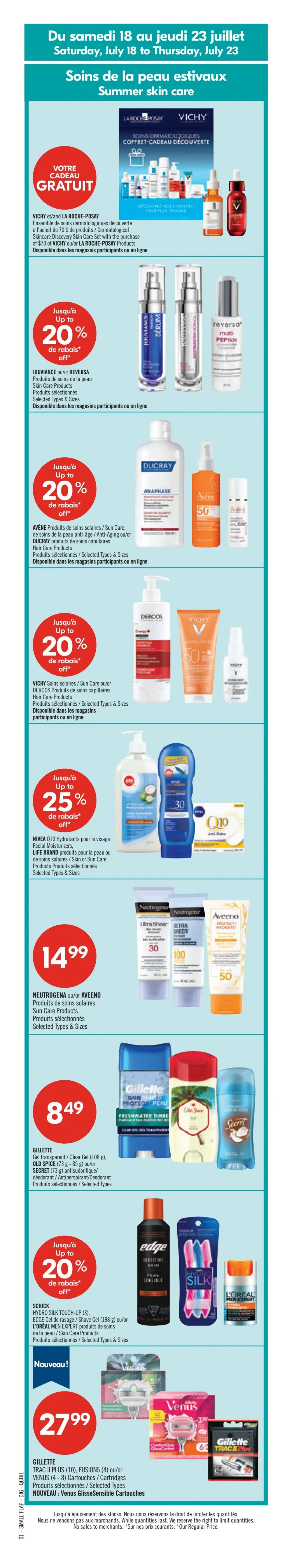 Pharmaprix Flyer July 18 to 23