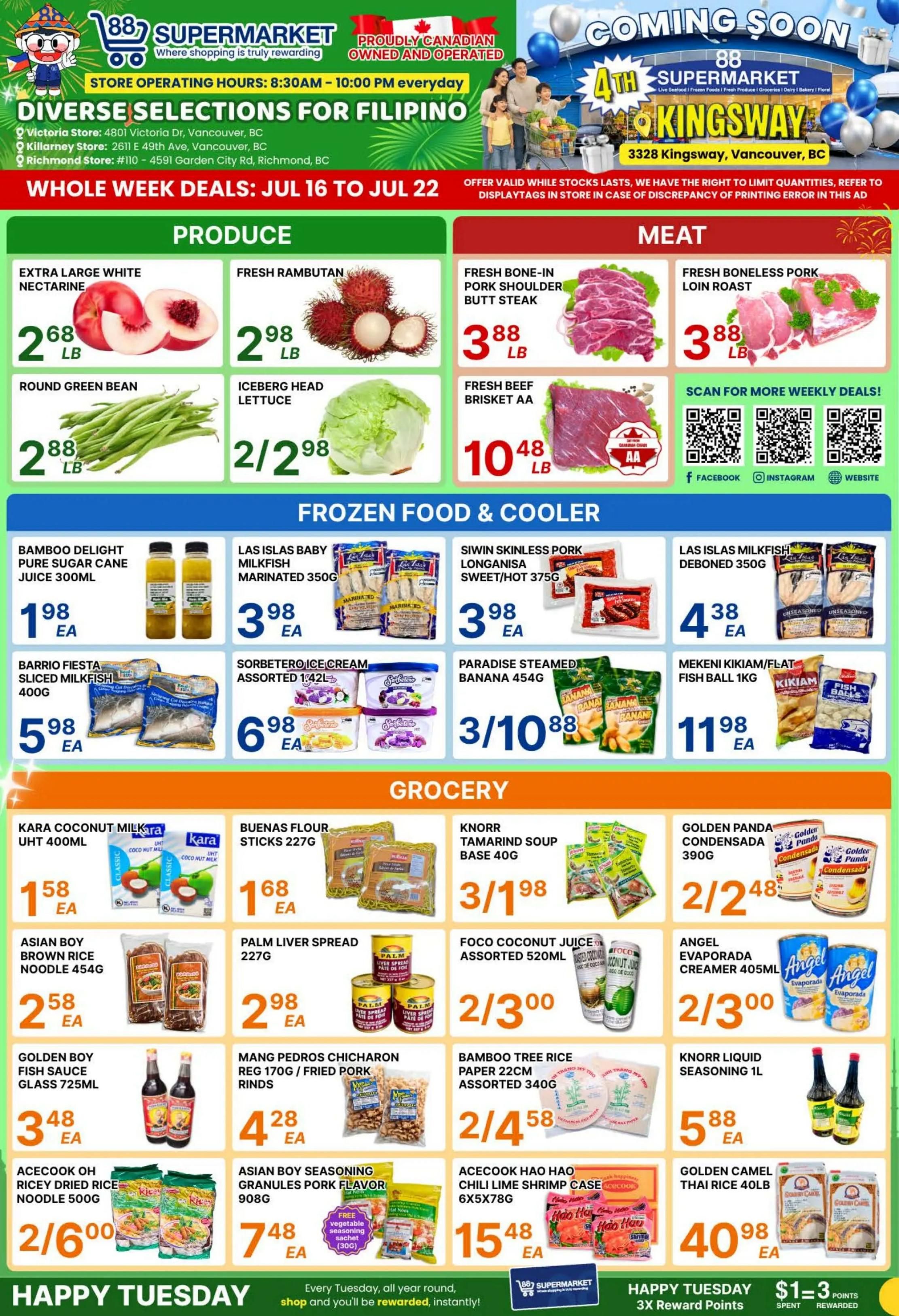 88 Supermarket Flyer July 16 to 22