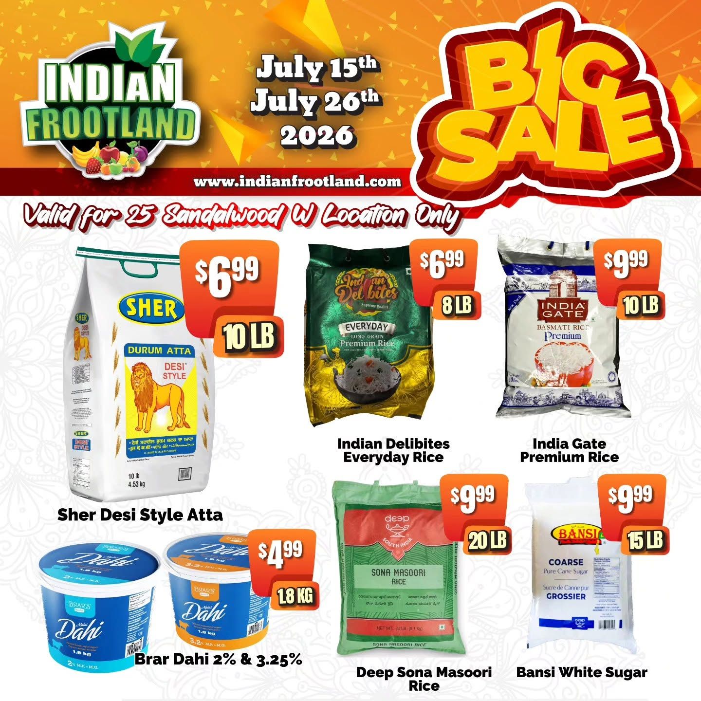 Indian Frootland (Sandalwood W) Flyer July 15 to 26
