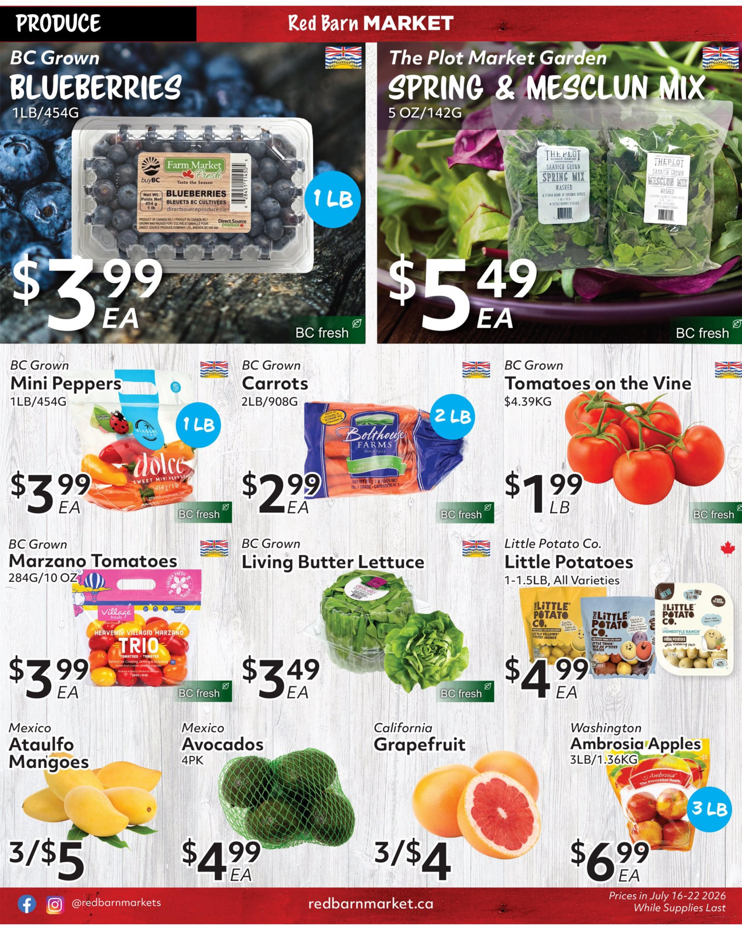 Red Barn Market Flyer July 16 to 22