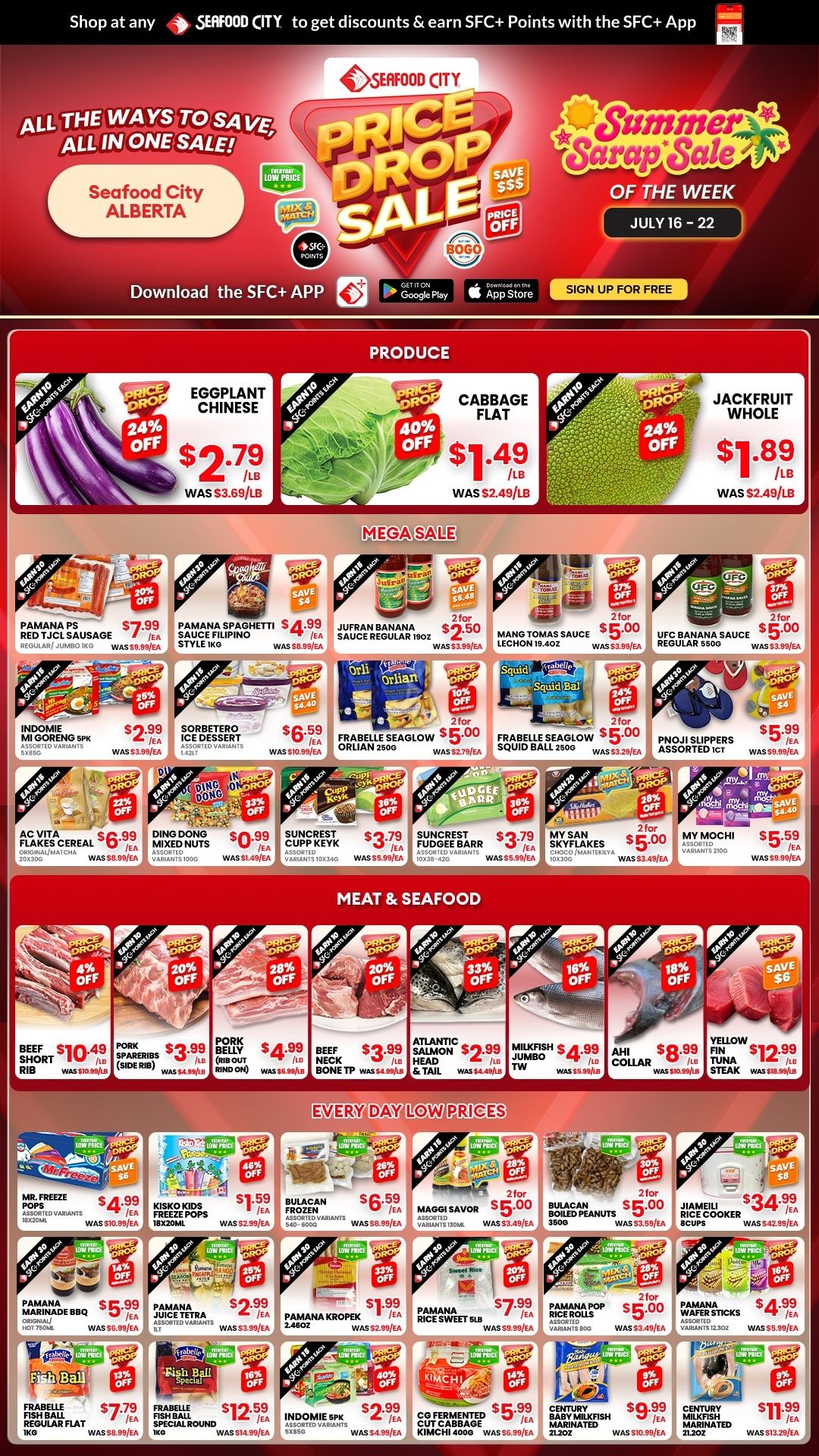 Seafood City Supermarket (AB) Flyer July 16 to 22