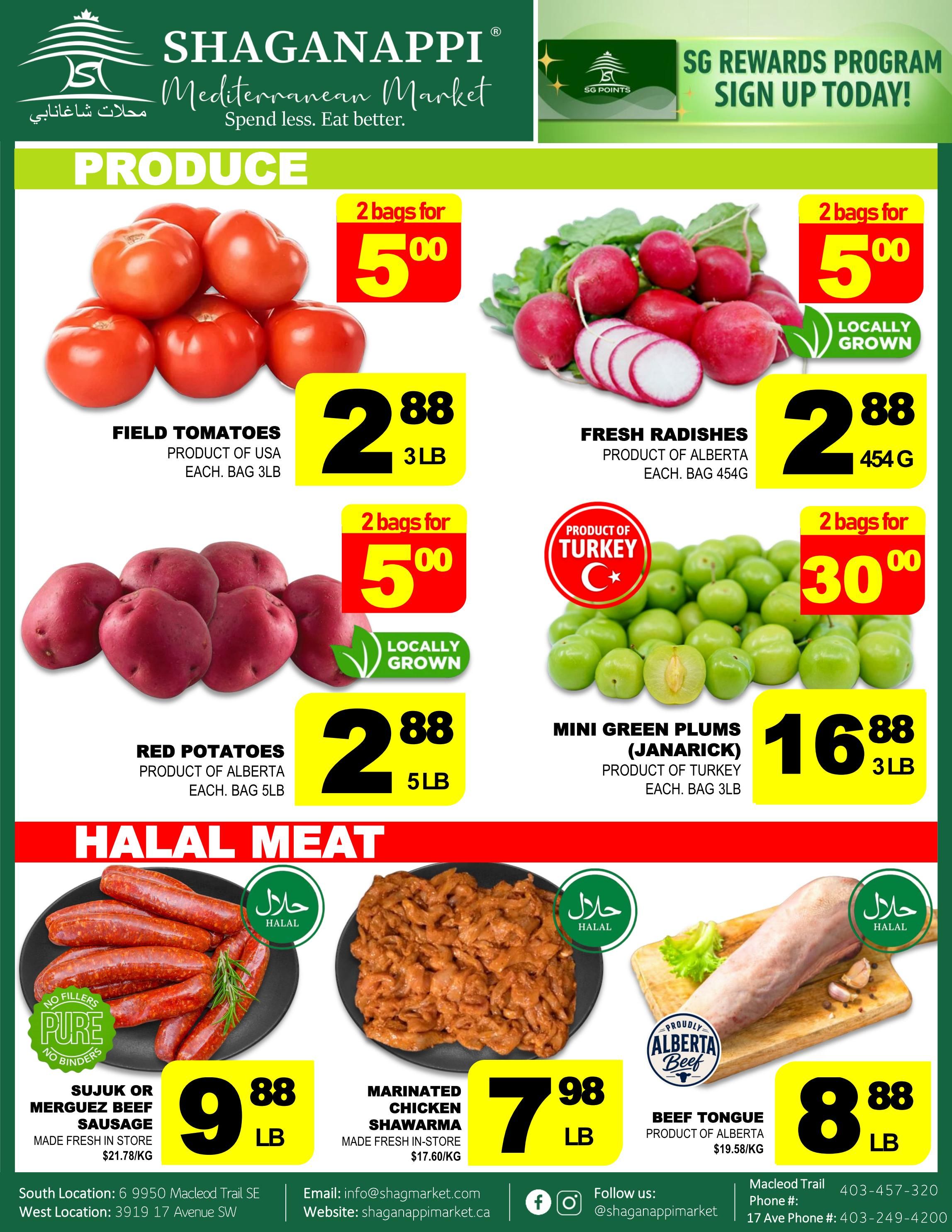 Shaganappi Mediterranean Market Flyer July 16 to 22