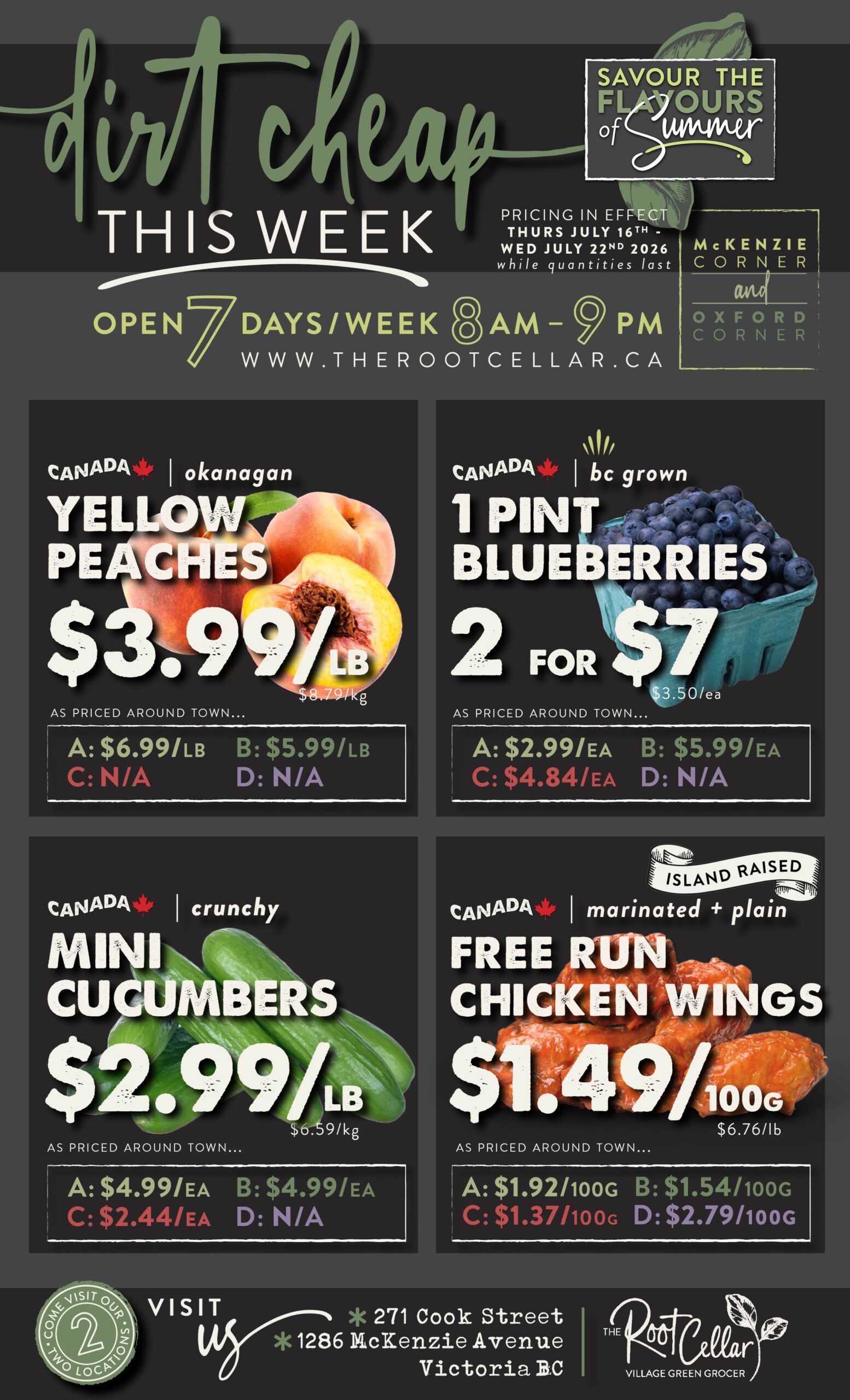 The Root Cellar Flyer July 16 to 22