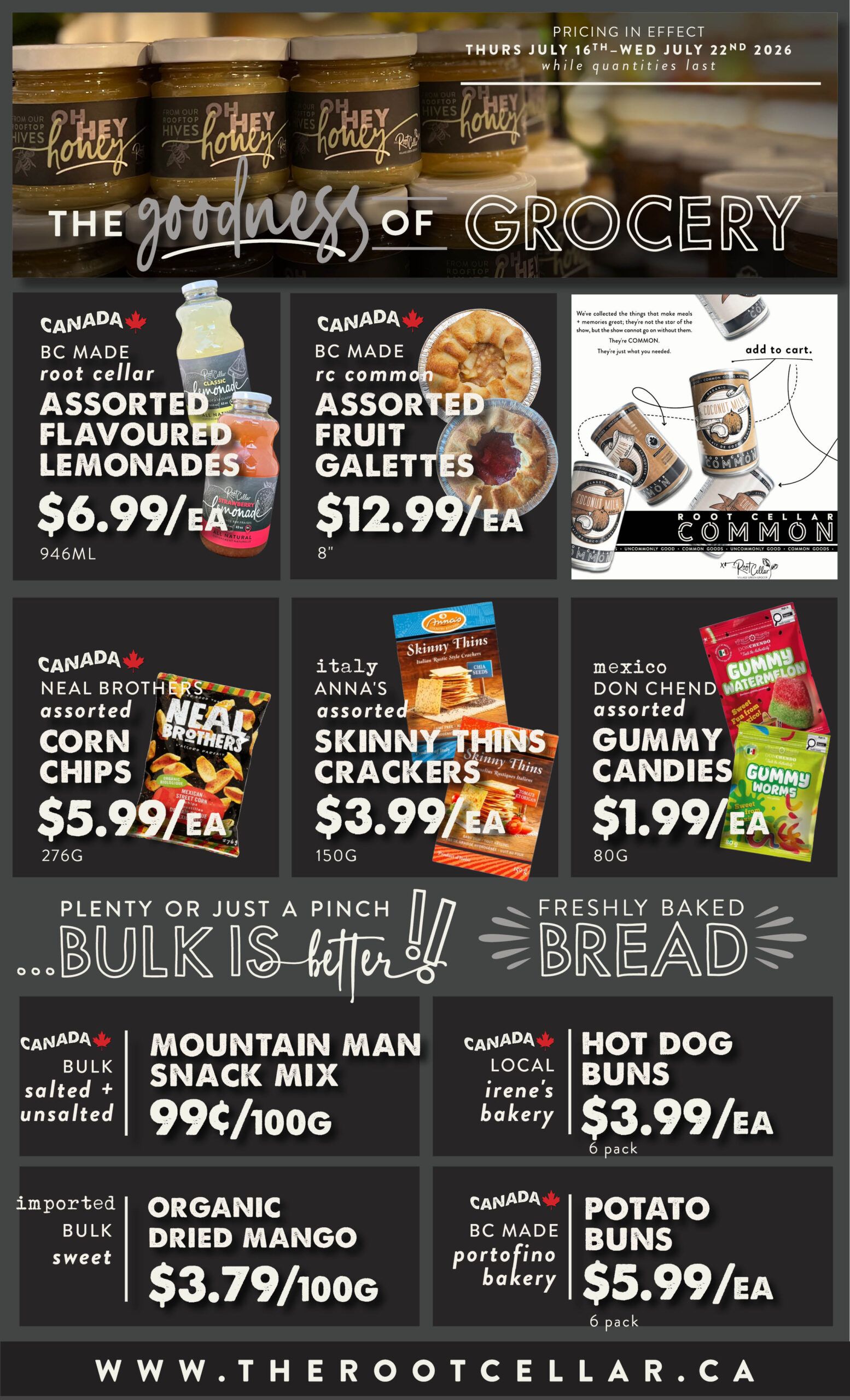 The Root Cellar Flyer July 16 to 22
