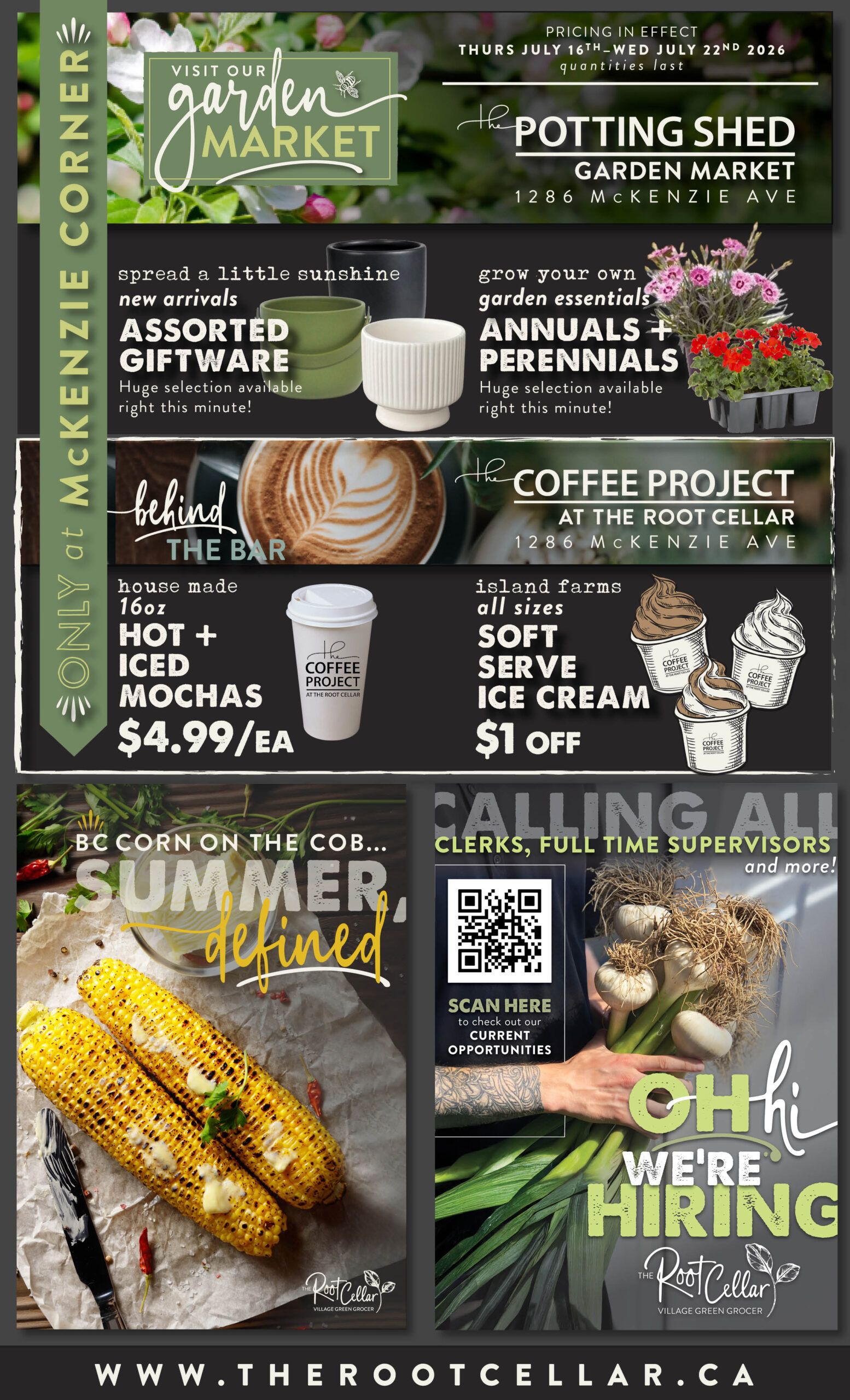 The Root Cellar Flyer July 16 to 22
