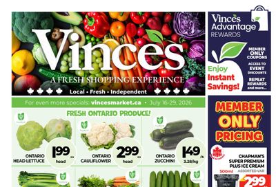 Vince's Market Flyer July 16 to 29