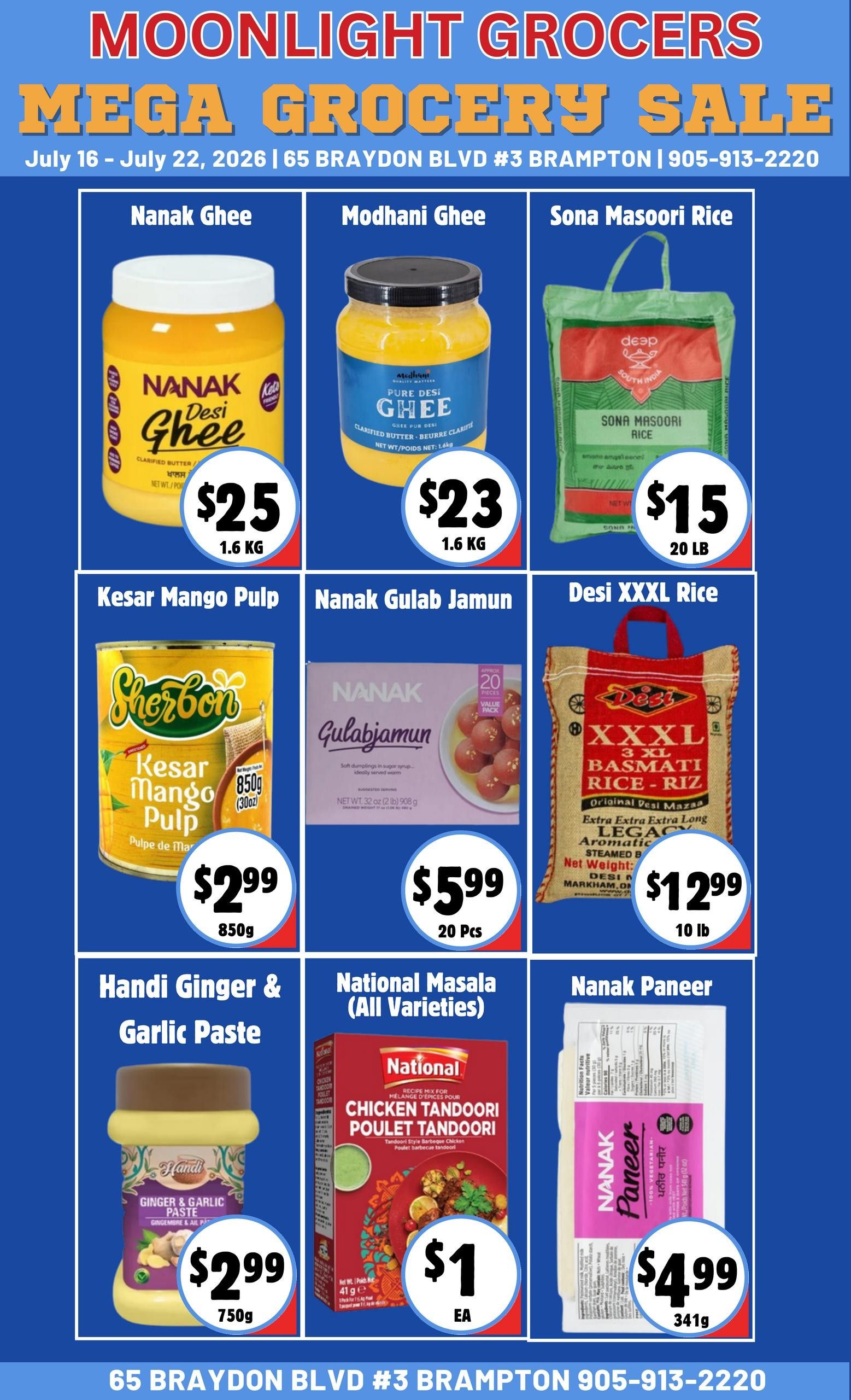 Moonlight Grocers Flyer July 16 to 22