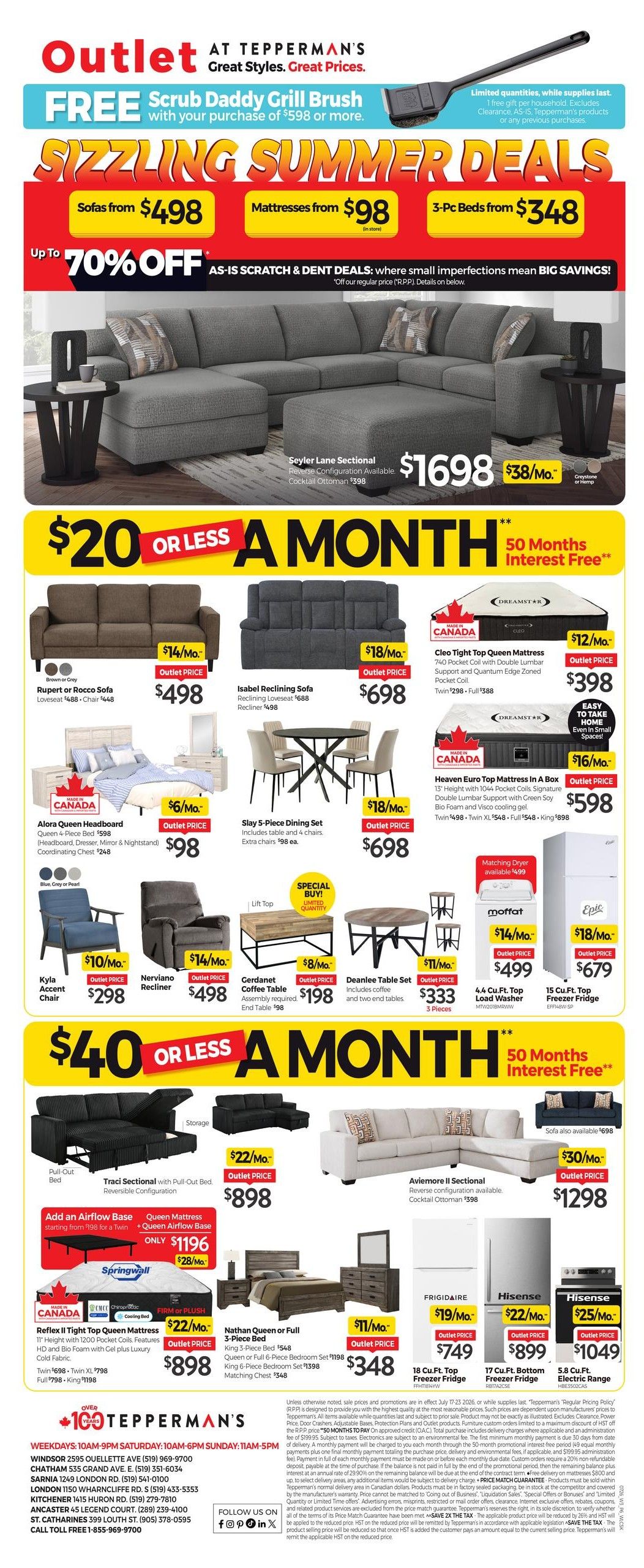 Tepperman's Flyer July 17 to 23